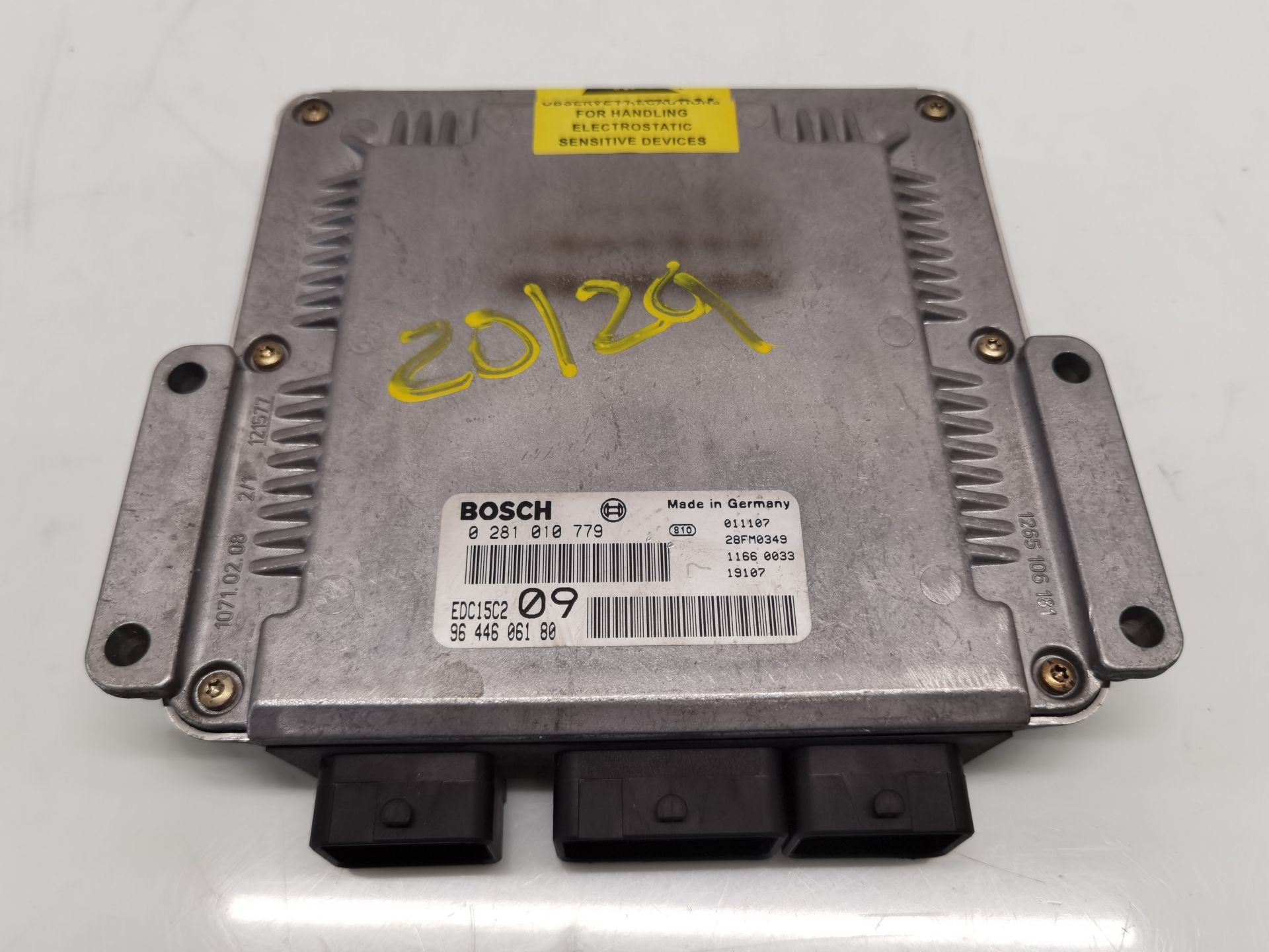 CENTRALITA MOTOR UCE PEUGEOT 307 (3A/C) 9644606180 / EDC15C209 / 0281010779 9644606180EDC15C2090281010779 - Vista 3