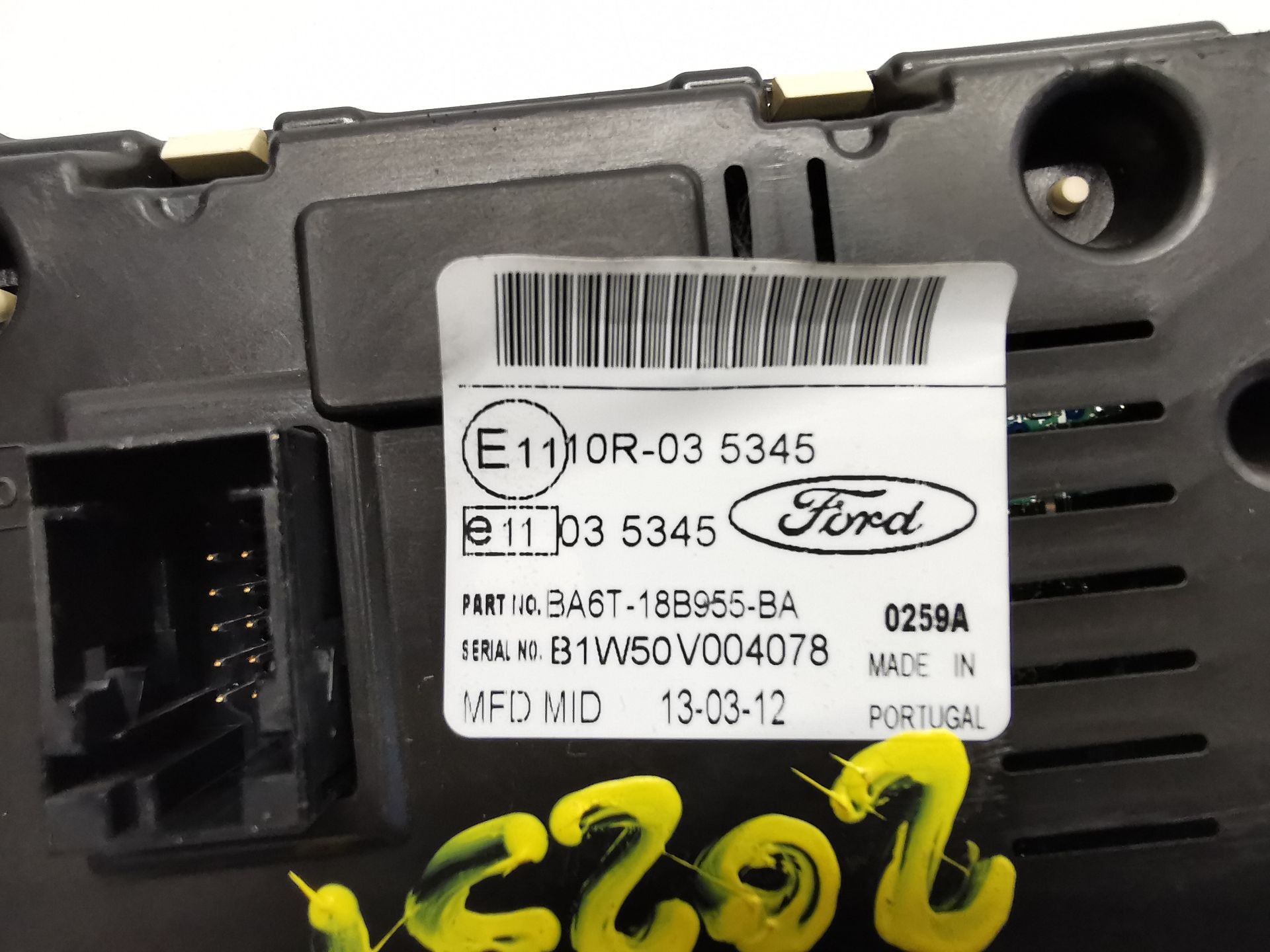 PANTALLA MULTIFUNCIÓN FORD FIESTA VI (CB1, CCN) BA6T18B955BA / 10R035345 BA6T18B955BA10R035345 - Vista 3