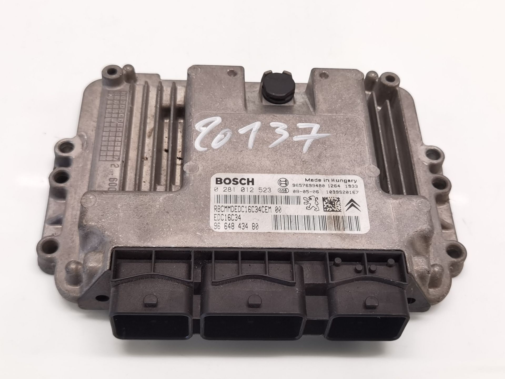 CENTRALITA MOTOR UCE CITROËN C3 I (FC_, FN_) 9664843480 / 9657699480 / EDC16C34 / 0281012523 96648434809657699480EDC16C340281012523