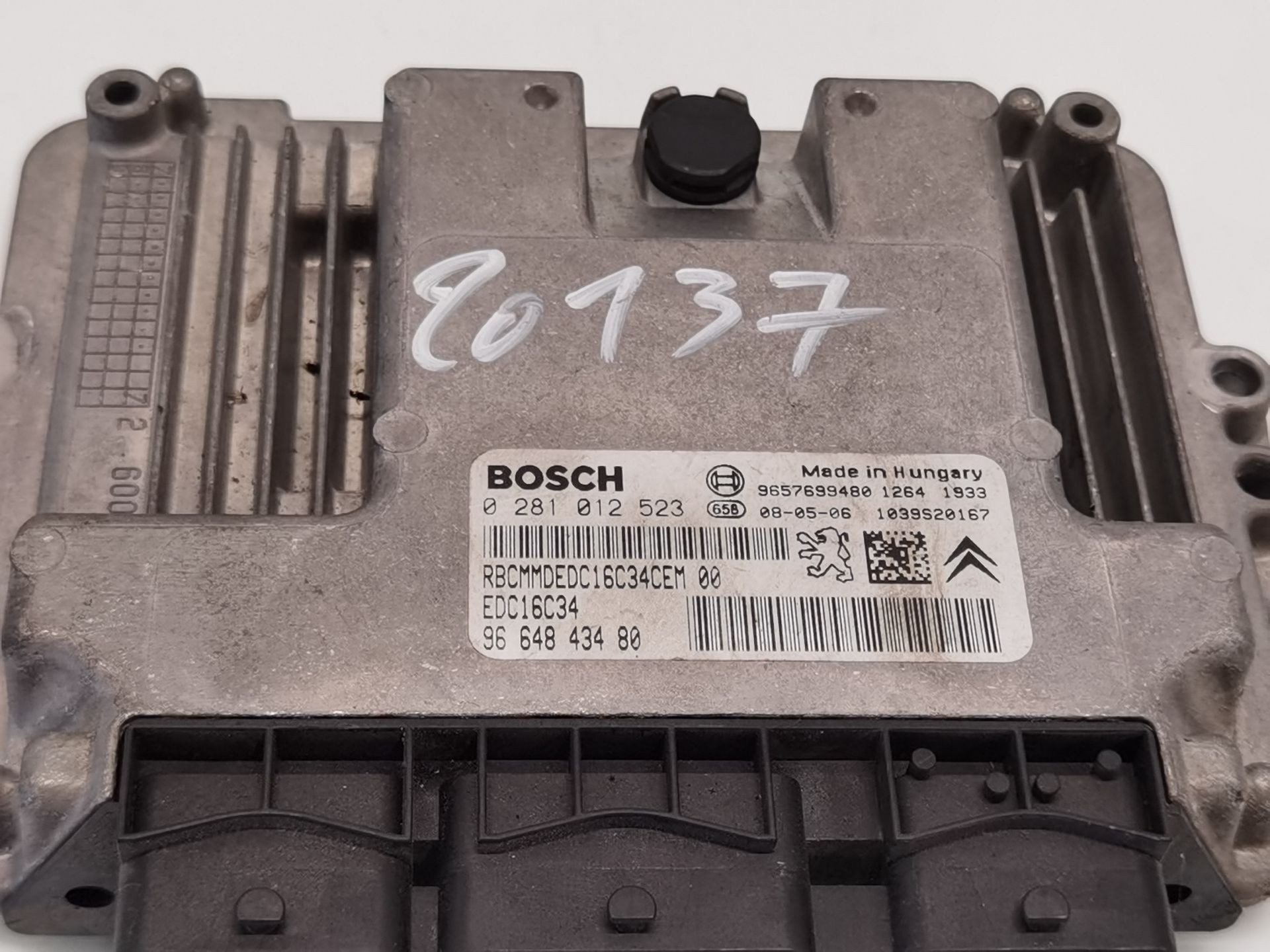 CENTRALITA MOTOR UCE CITROËN C3 I (FC_, FN_) 9664843480 / 9657699480 / EDC16C34 / 0281012523 96648434809657699480EDC16C340281012523 - Vista 2