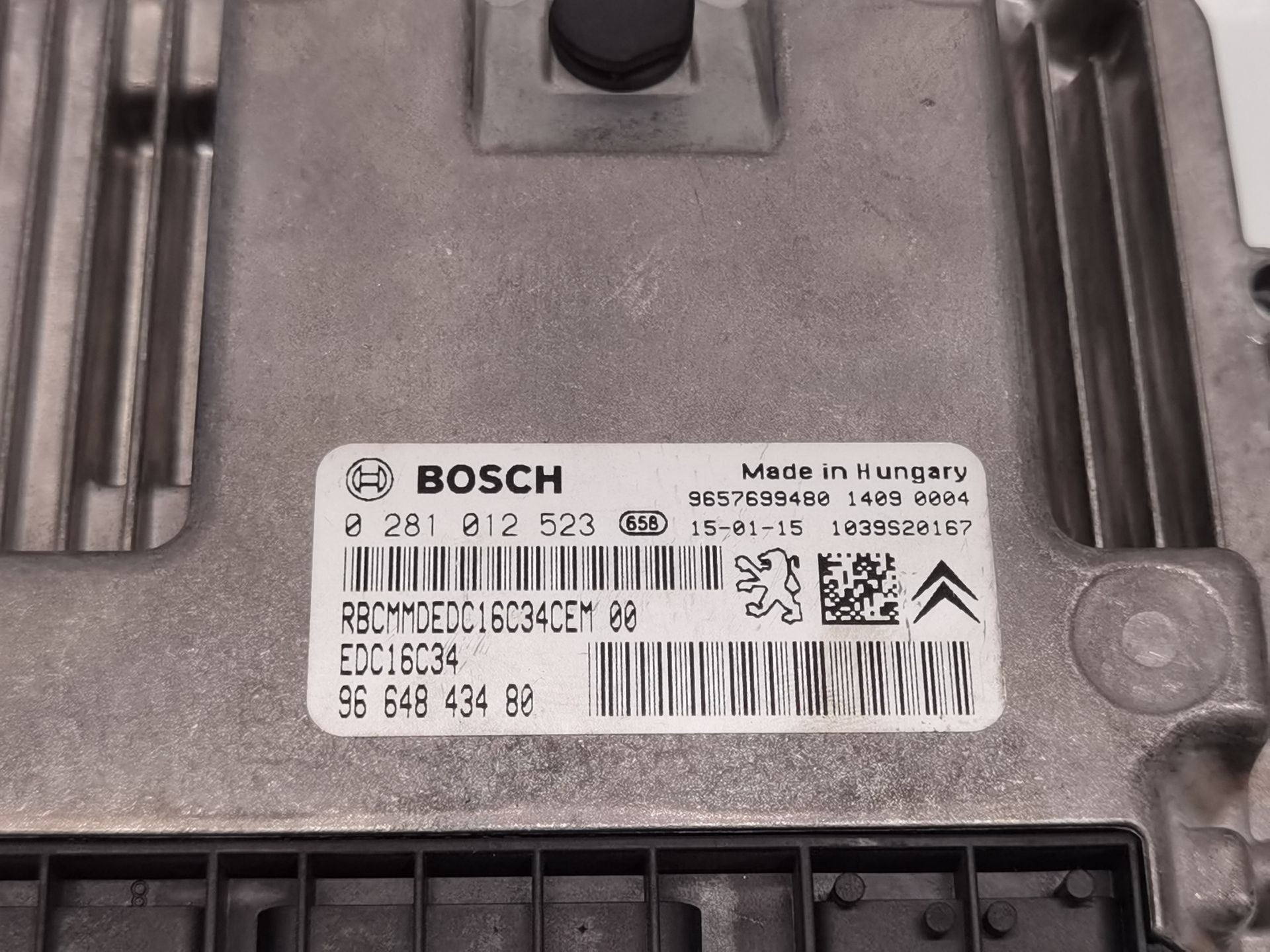 CENTRALITA MOTOR UCE CITROËN C3 I (FC_, FN_) 9664843480 / 9657699480 / EDC16C34 / 0281012523 96648434809657699480EDC16C340281012523 - Vista 2