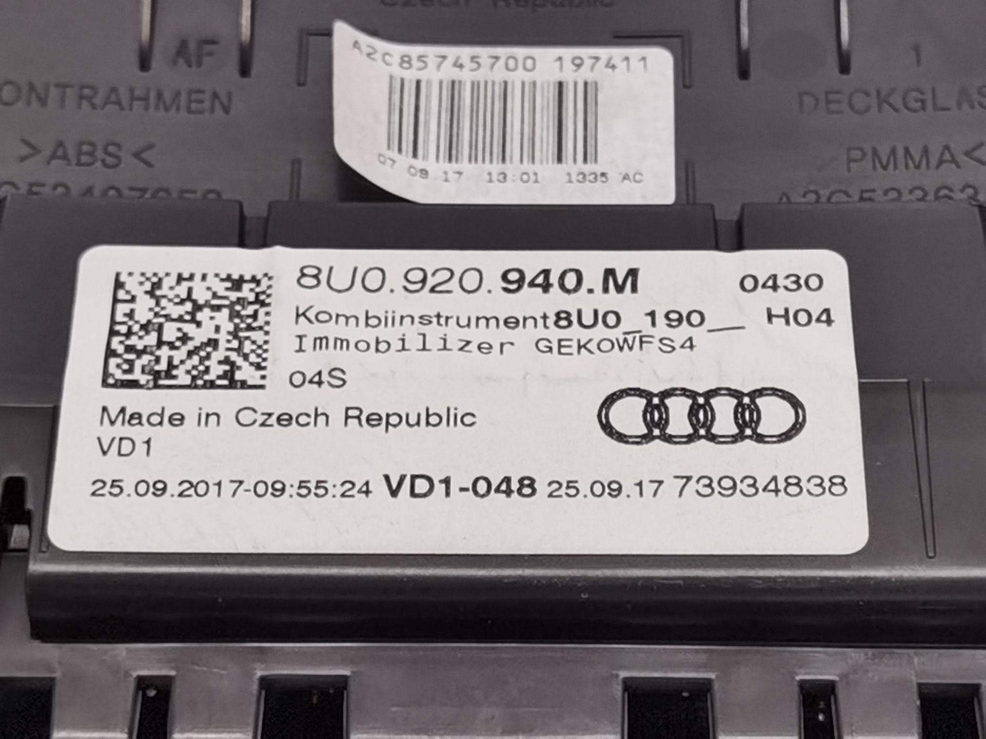 CUADRO INSTRUMENTOS AUDI Q3 (8UB, 8UG) 8U0920940M 8U0920940M - Vista 3