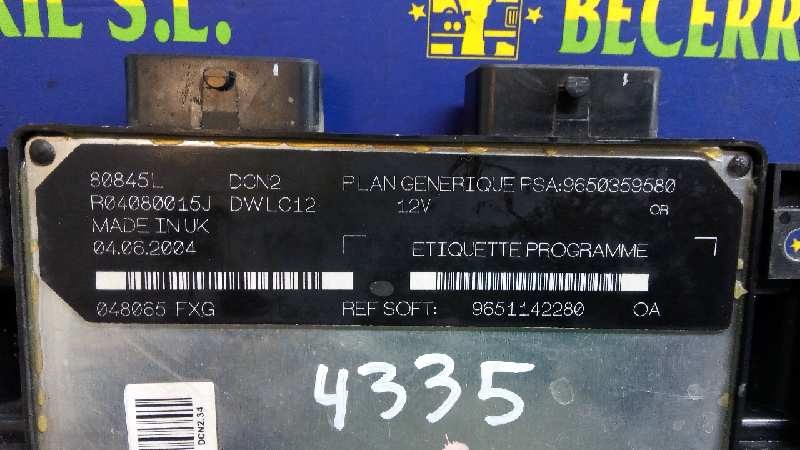 CENTRALITA MOTOR UCE PEUGEOT 206 BERLINA 9650359580 / 9651142280 96503595809651142280 - Vista 2