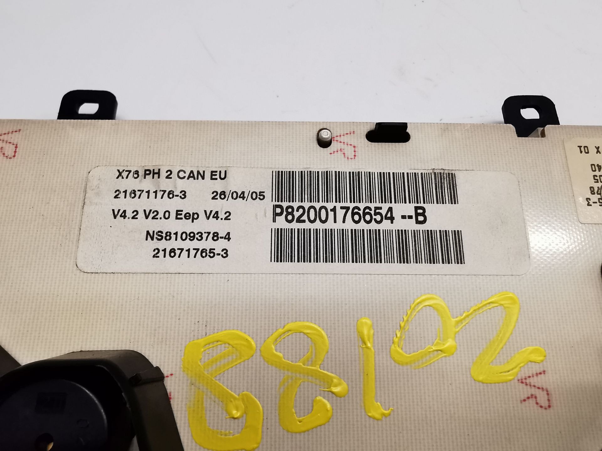CUADRO INSTRUMENTOS RENAULT KANGOO Express (FC0/1_) P8200176654B P8200176654B - Vista 3