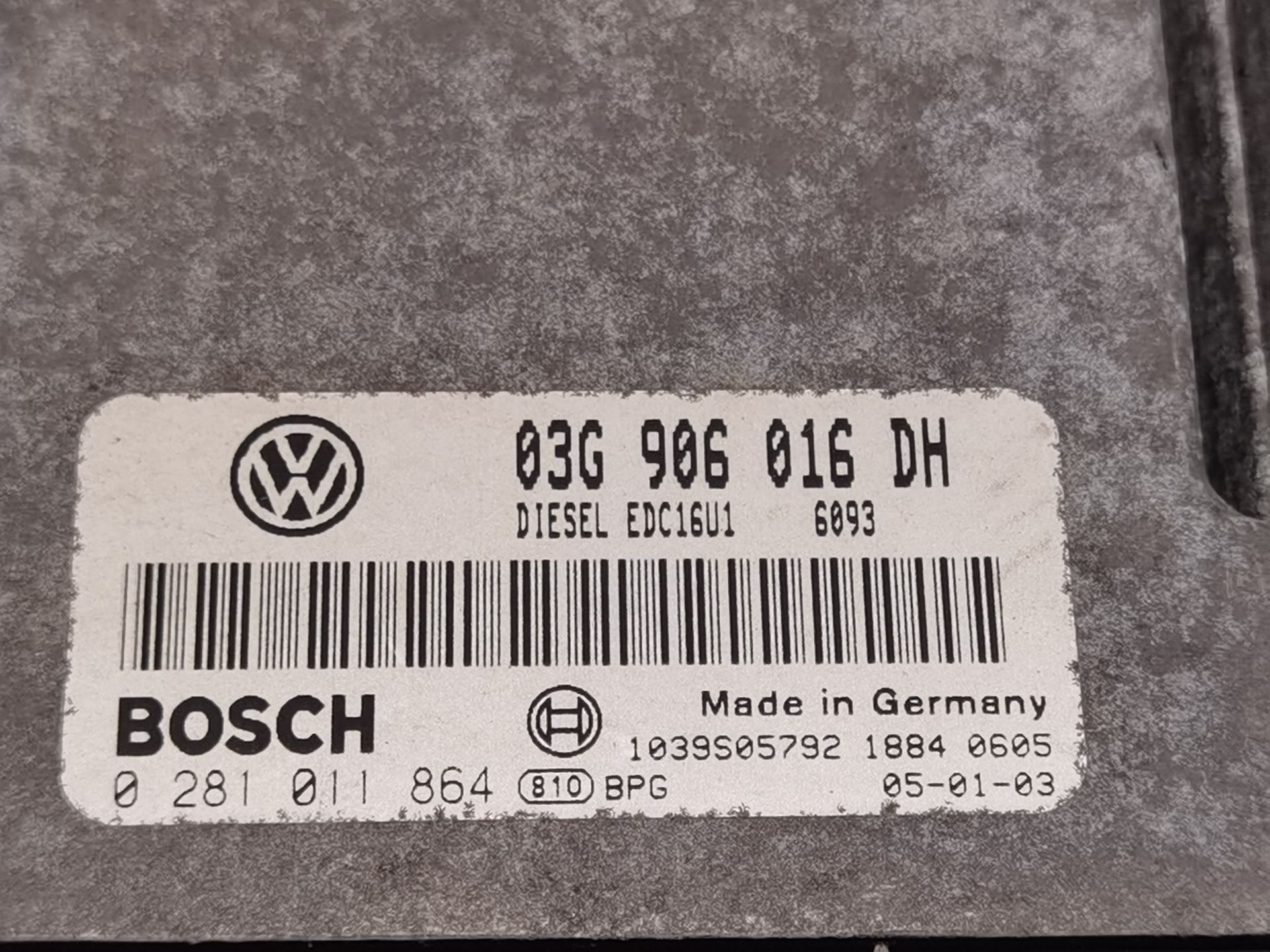 CENTRALITA MOTOR UCE SEAT TOLEDO III (5P2) 03G906016DH / 0281011864 03G906016DH0281011864 - Vista 2