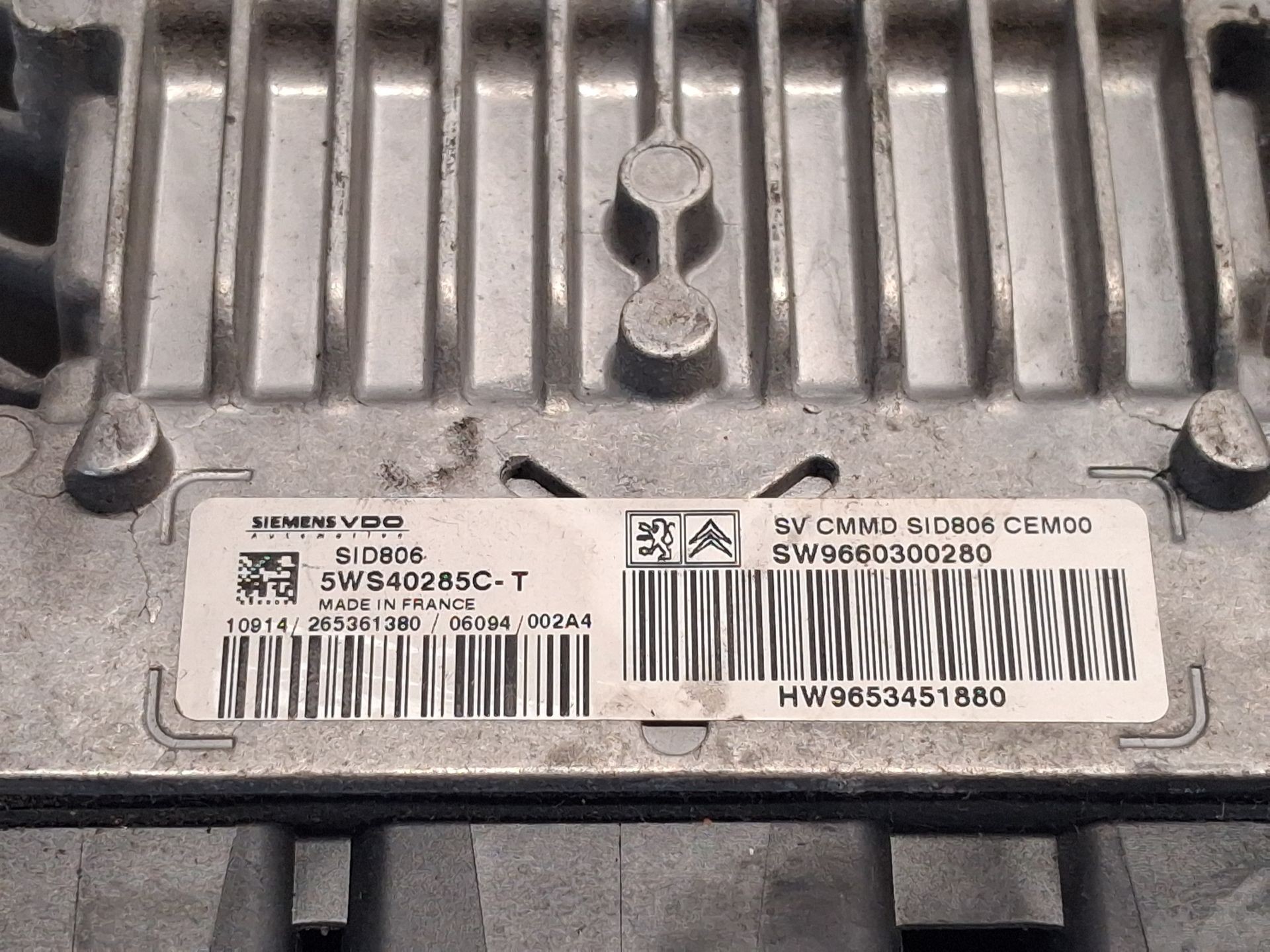 CENTRALITA MOTOR UCE CITROËN C3 I (FC_, FN_) HW9653451880 / SW9660300280 HW9653451880SW9660300280 - Vista 2