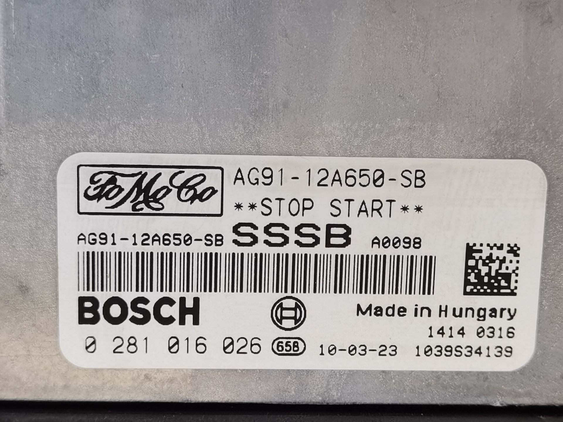 CENTRALITA MOTOR UCE LAND ROVER FREELANDER 2 (L359) AG9112A650SB / 0281016026 AG9112A650SB0281016026 - Vista 2