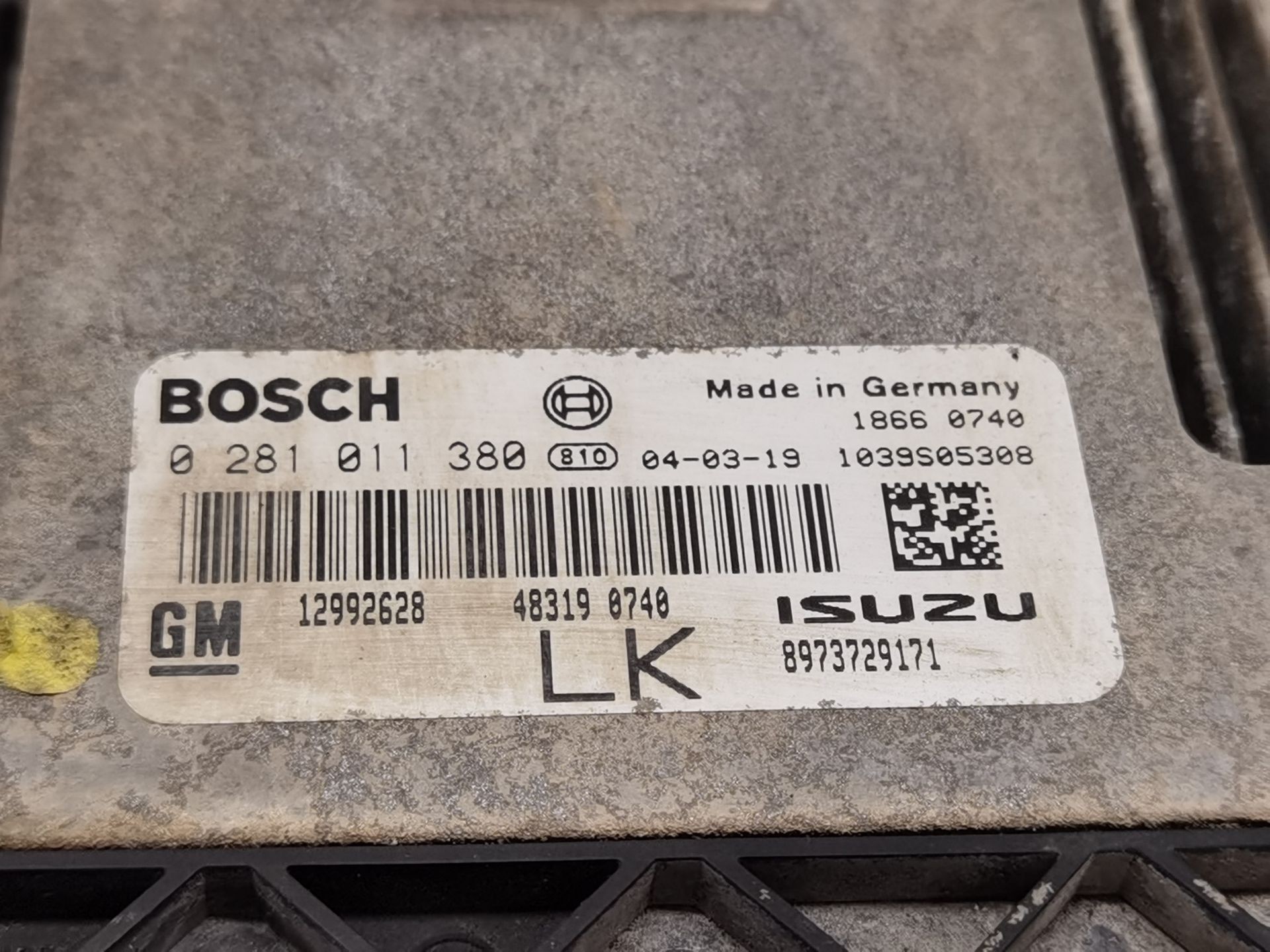 CENTRALITA MOTOR UCE OPEL ASTRA H (A04) 12992628 / 0281011380 / 8973729171 1299262802810113808973729171 - Vista 2