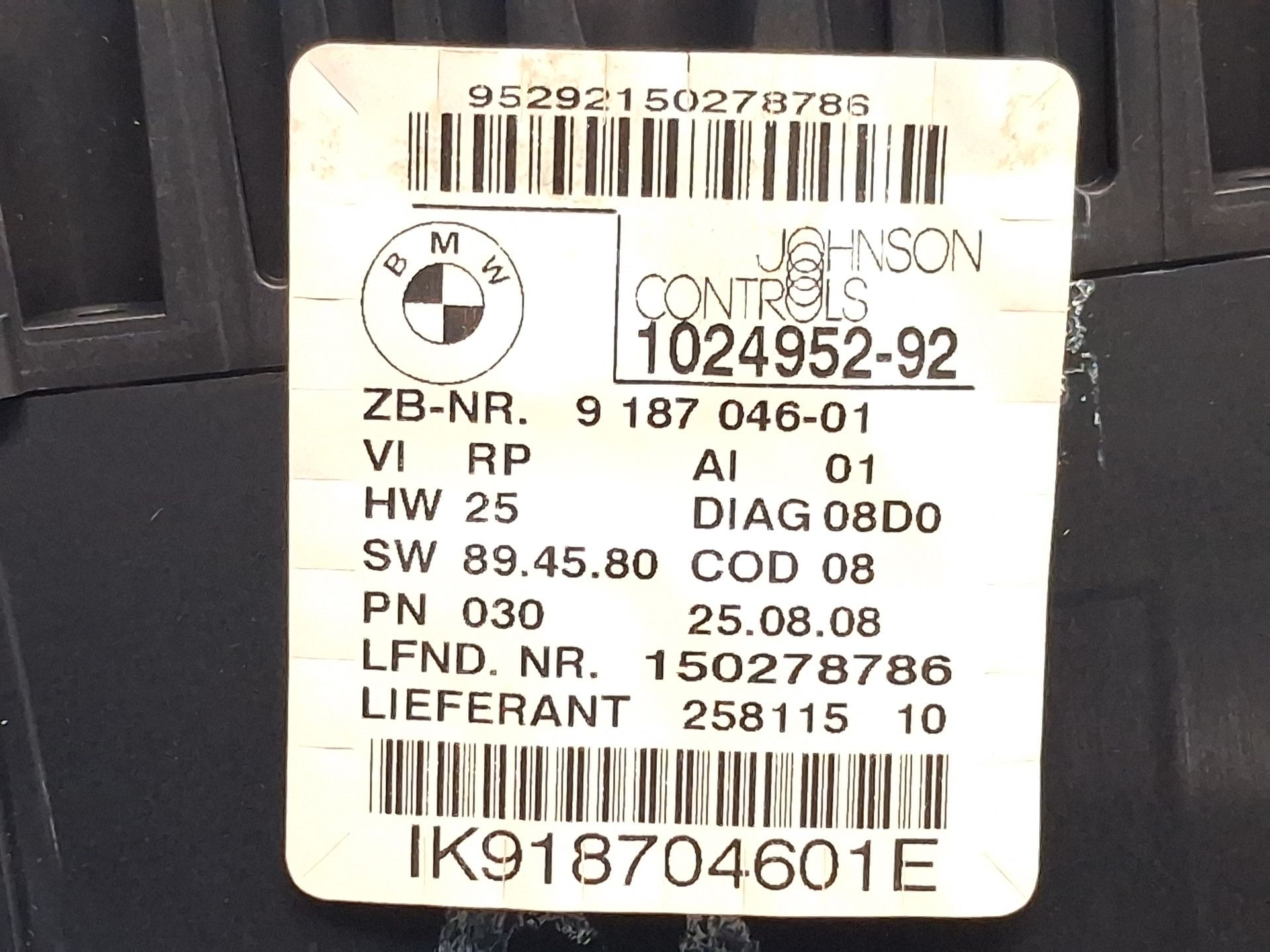 CUADRO INSTRUMENTOS BMW 1 (E87) IK918704601E / 102495292 / 25811510 IK918704601E10249529225811510 - Vista 3