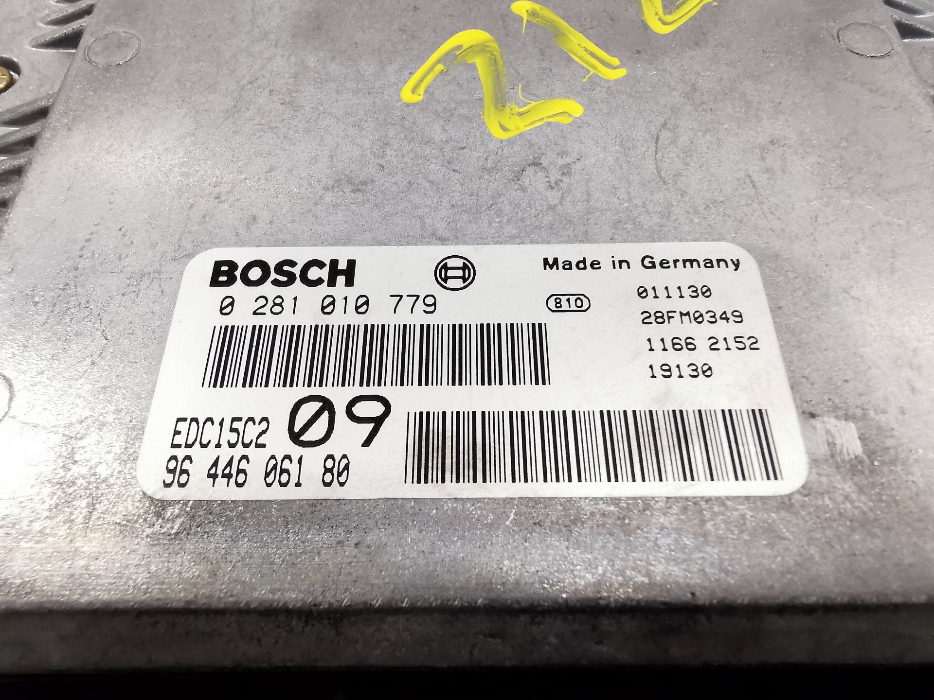 CENTRALITA MOTOR UCE PEUGEOT 307 (3A/C) 9644606180 / EDC15C209 / 0281010779 9644606180EDC15C2090281010779 - Vista 3