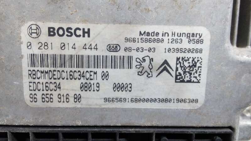 CENTRALITA MOTOR UCE PEUGEOT BIPPER 9665691680 / 0281014444 96656916800281014444 - Vista 3