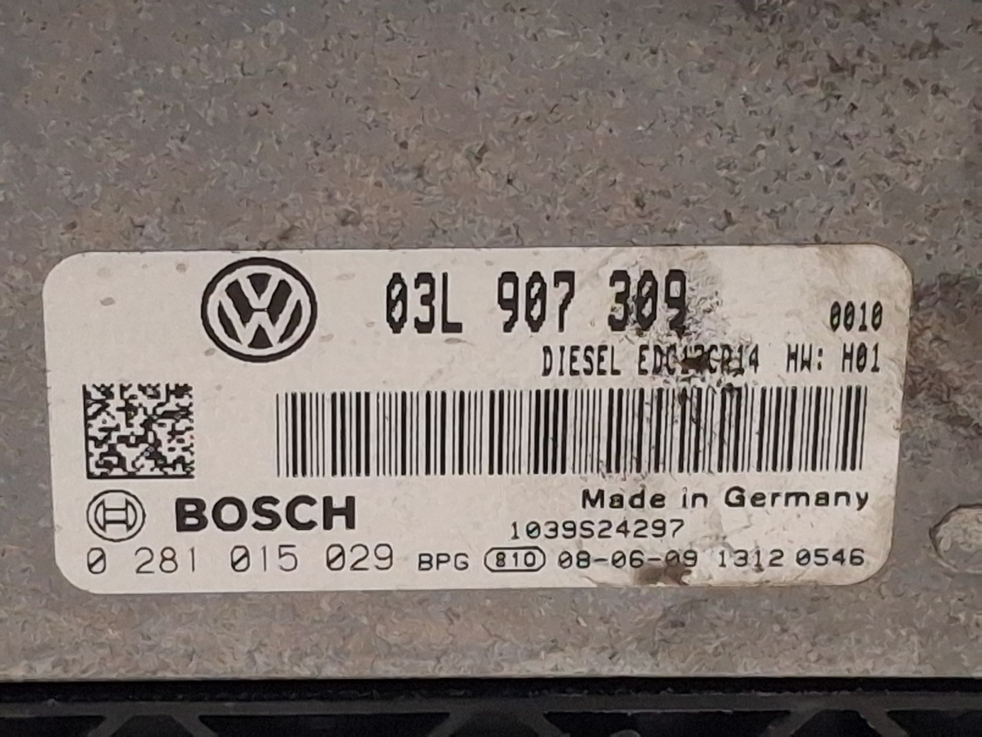 CENTRALITA MOTOR UCE VOLKSWAGEN PASSAT B6 (3C2) 03L907309 / 0281015029 03L9073090281015029 - Vista 2