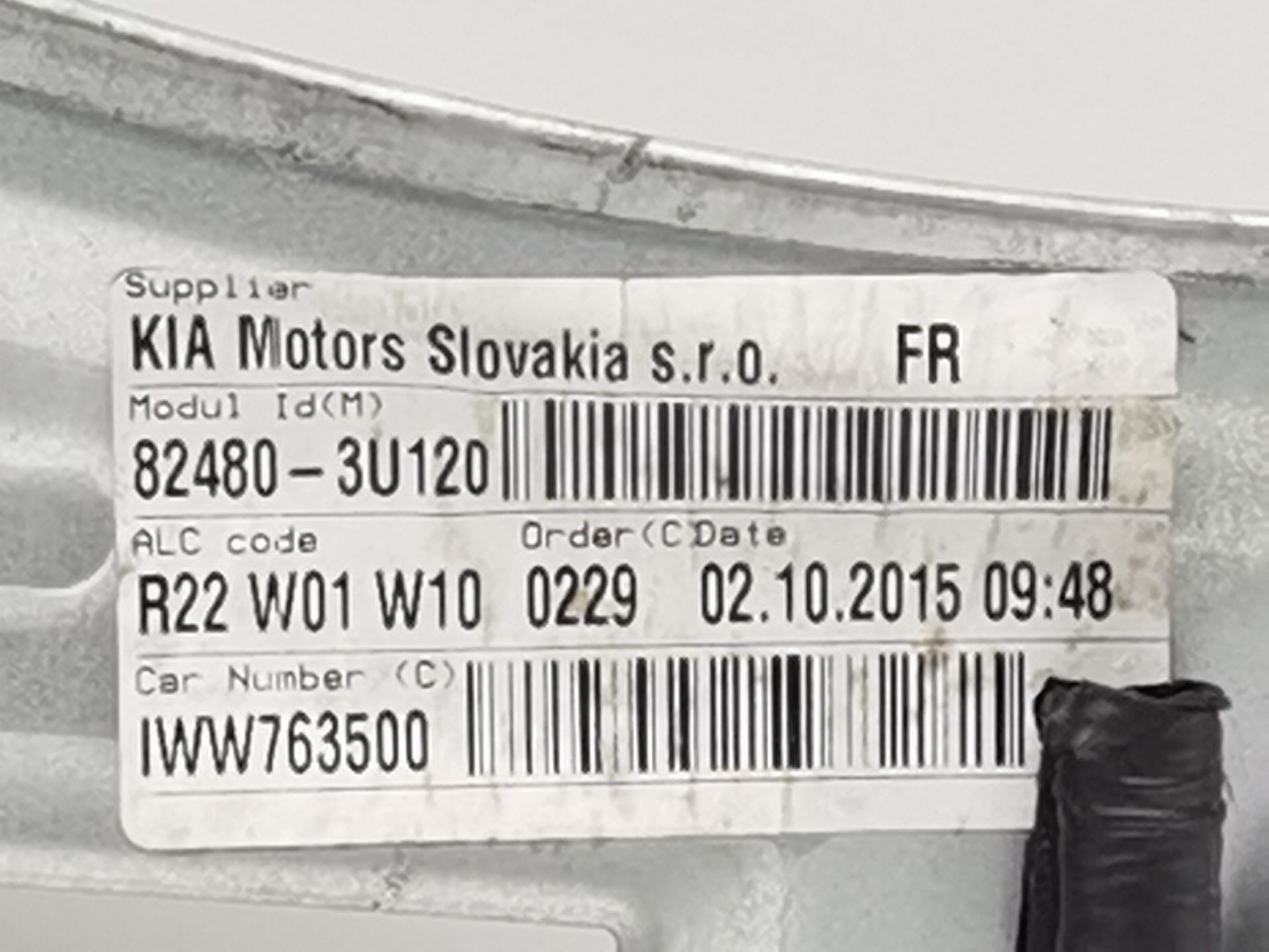 ELEVALUNAS DELANTERO DERECHO KIA SPORTAGE III (SL) 824803U120 / 963303W100 / 8941027901A 824803U120963303W1008941027901A - Vista 2