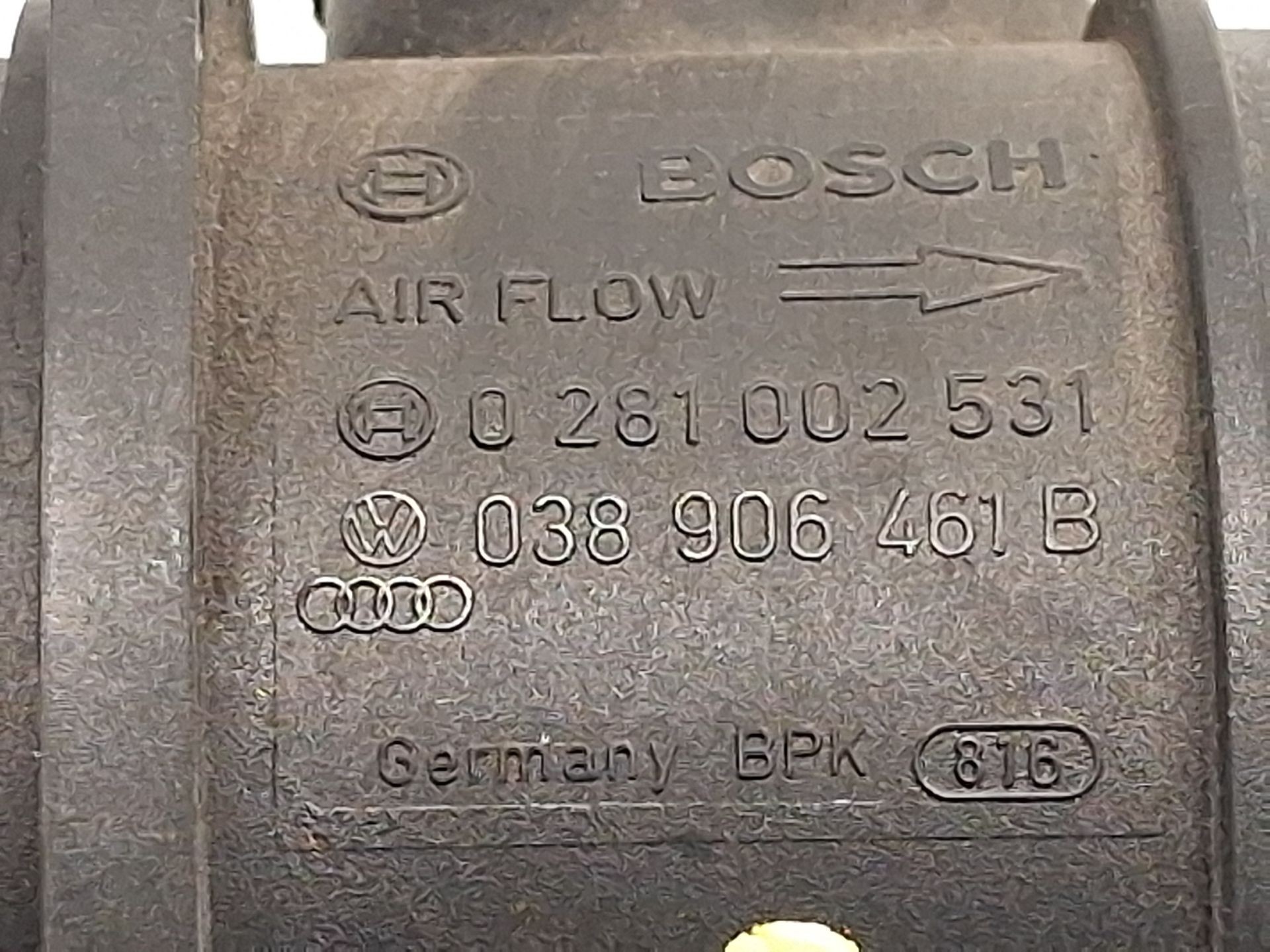 CAUDALÍMETRO VOLKSWAGEN GOLF V (1K1) 038906461B / 0281002531 038906461B0281002531 - Vista 3