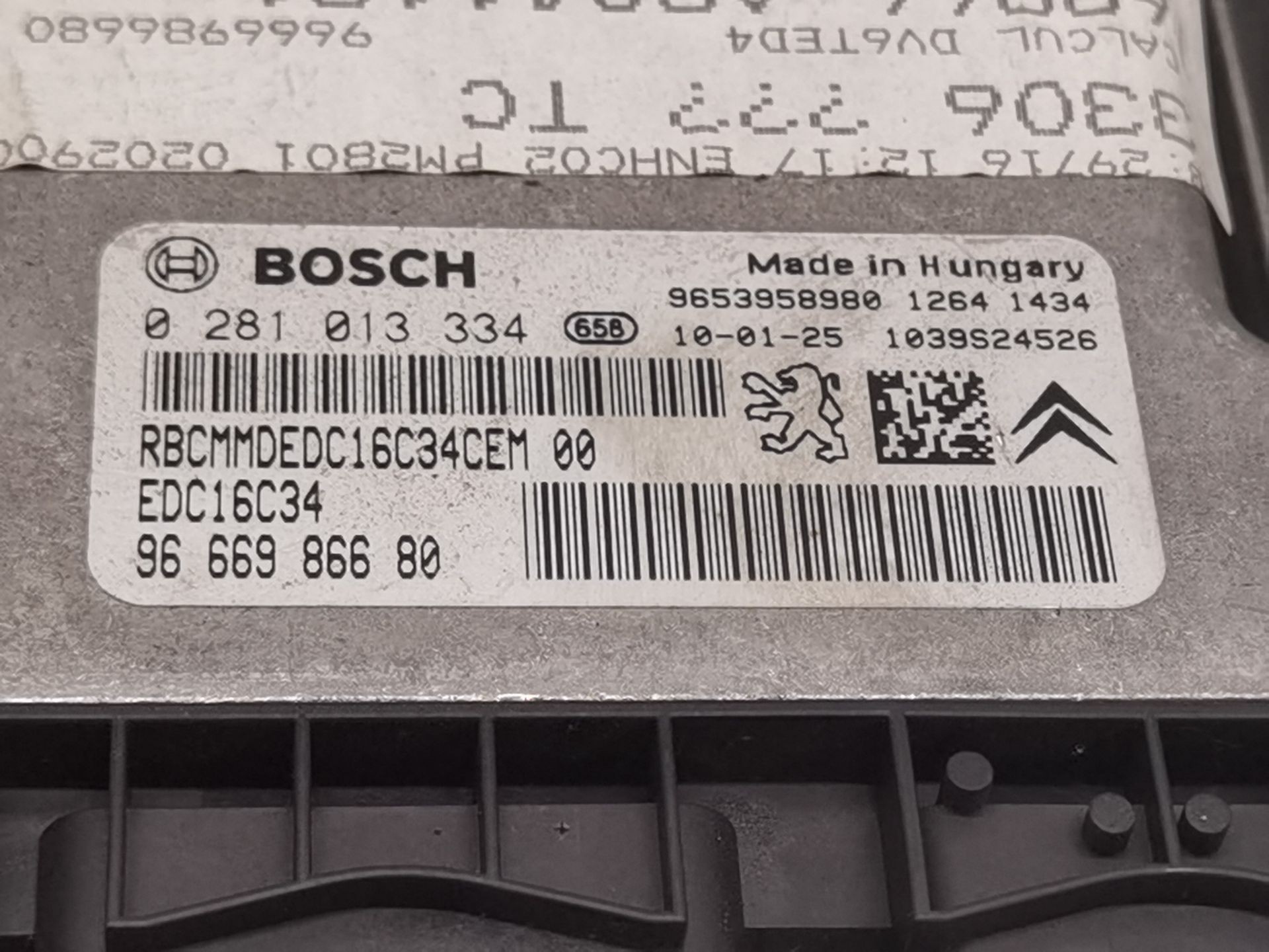 CENTRALITA MOTOR UCE PEUGEOT 5008 (0U_, 0E_) 9666986680 / 0281013334 96669866800281013334 - Vista 2