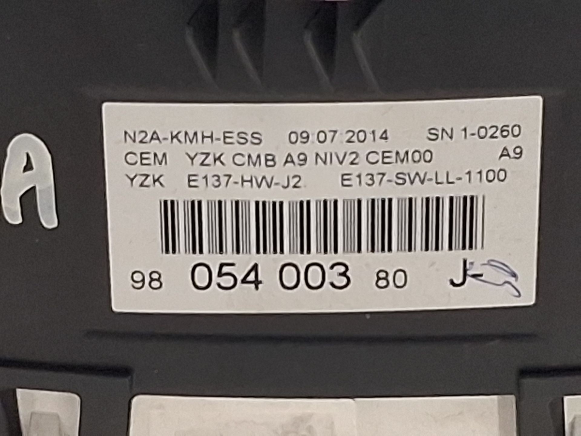 CUADRO INSTRUMENTOS PEUGEOT 208 I (CA_, CC_) 9805400380 9805400380 - Vista 3