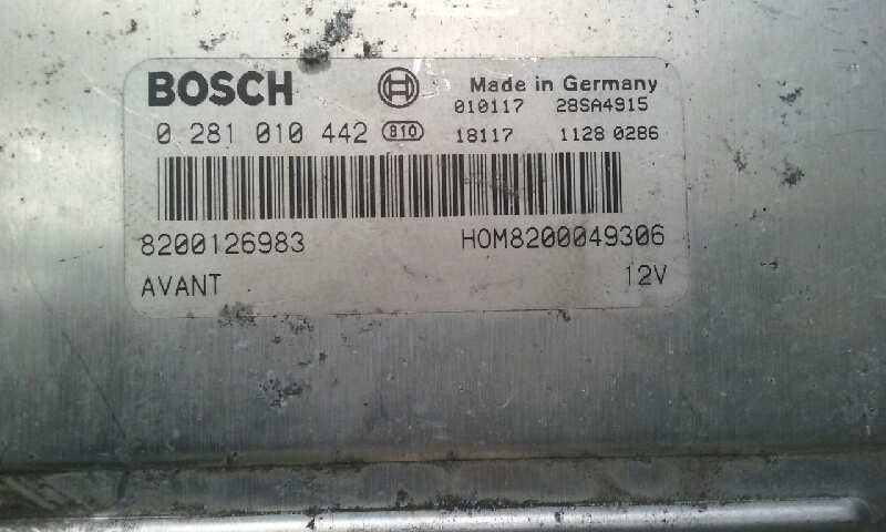 CENTRALITA MOTOR UCE RENAULT MEGANE I FASE 2 BERLINA (BA0) 8200126983 / HOM8200049306 / 0281010442 8200126983HOM82000493060281010442 - Vista 2