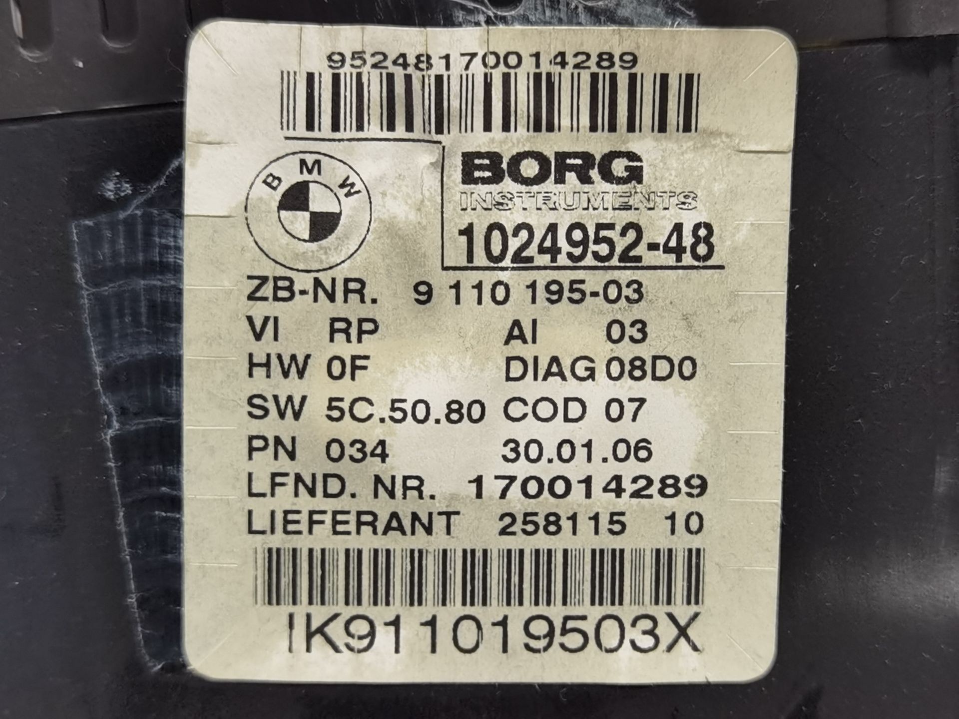 CUADRO INSTRUMENTOS BMW 1 (E87) 102495248 / 911019503 102495248911019503 - Vista 3