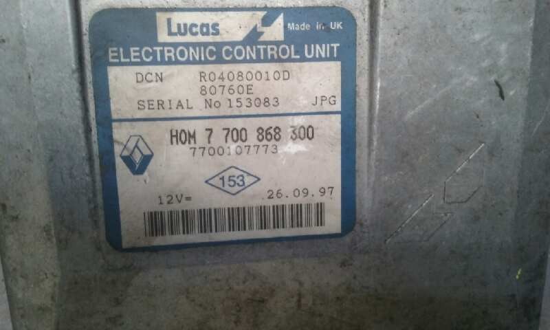 CENTRALITA MOTOR UCE RENAULT KANGOO (F/KC0) 7700868300 / 04080010 / 7700107773 7700868300040800107700107773 - Vista 2
