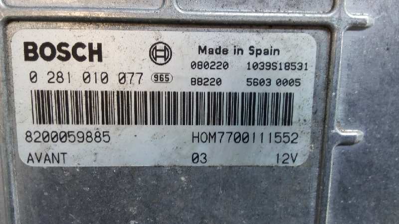 CENTRALITA MOTOR UCE RENAULT MEGANE I SCENIC (JA0) 8200059885 / 7700111552 / 0281010077 820005988577001115520281010077 - Vista 2