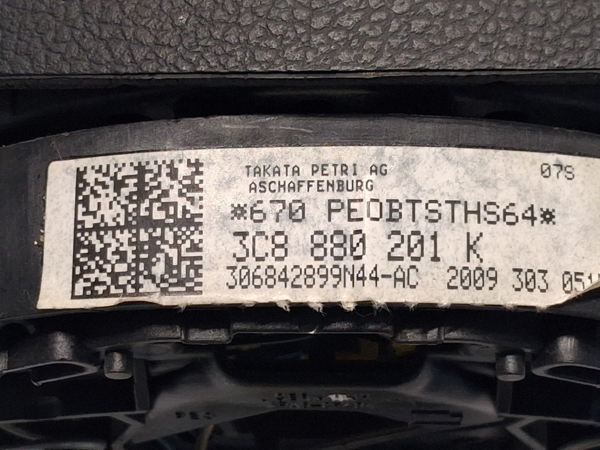 AIRBAG DELANTERO IZQUIERDO VOLKSWAGEN PASSAT B6 (3C2) 1K0880201CB1QB / 306842899N44AC / 3C8880201K 1K0880201CB1QB306842899N44AC3C8880201K - Vista 2