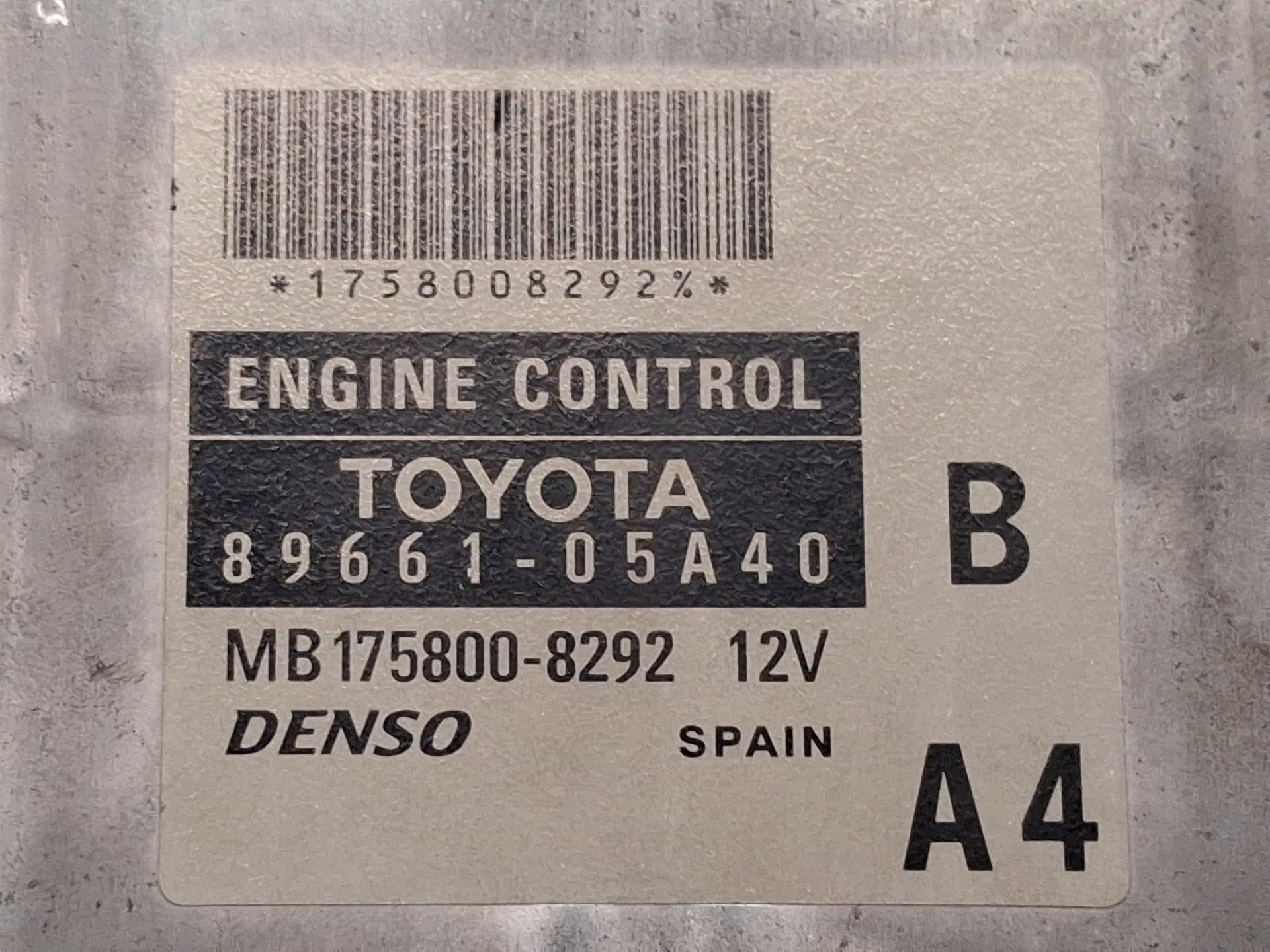 CENTRALITA MOTOR UCE TOYOTA AVENSIS Station Wagon (_T25_) 8966105A40 / MB1758008292 8966105A40MB1758008292 - Vista 2