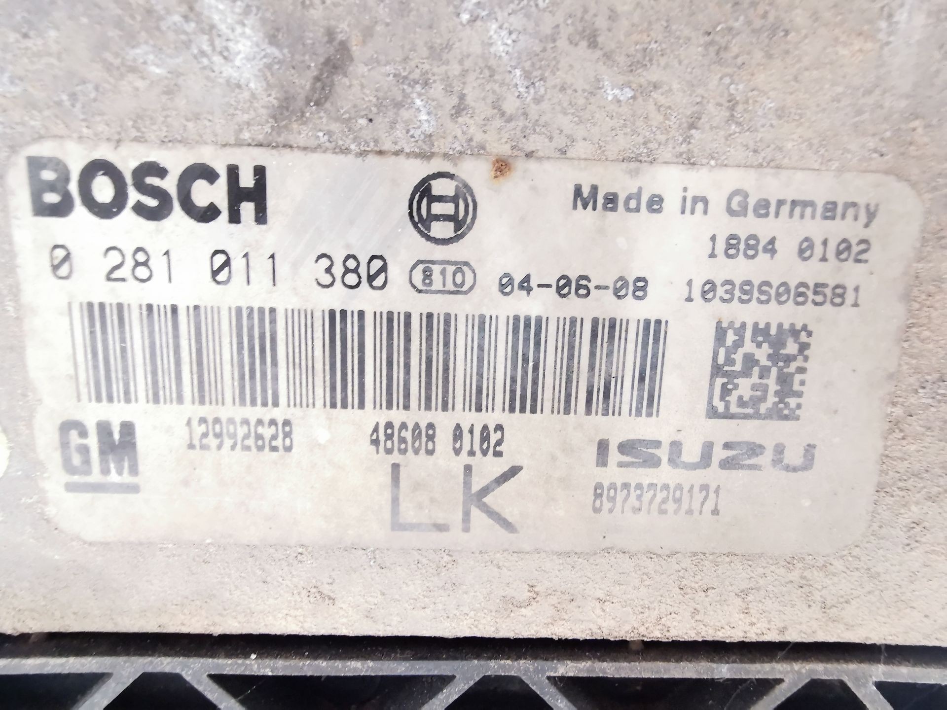 CENTRALITA MOTOR UCE OPEL ASTRA H (A04) 12992628 / 1039S06581 / 8973729171 / 0281011380 129926281039S0658189737291710281011380 - Vista 2