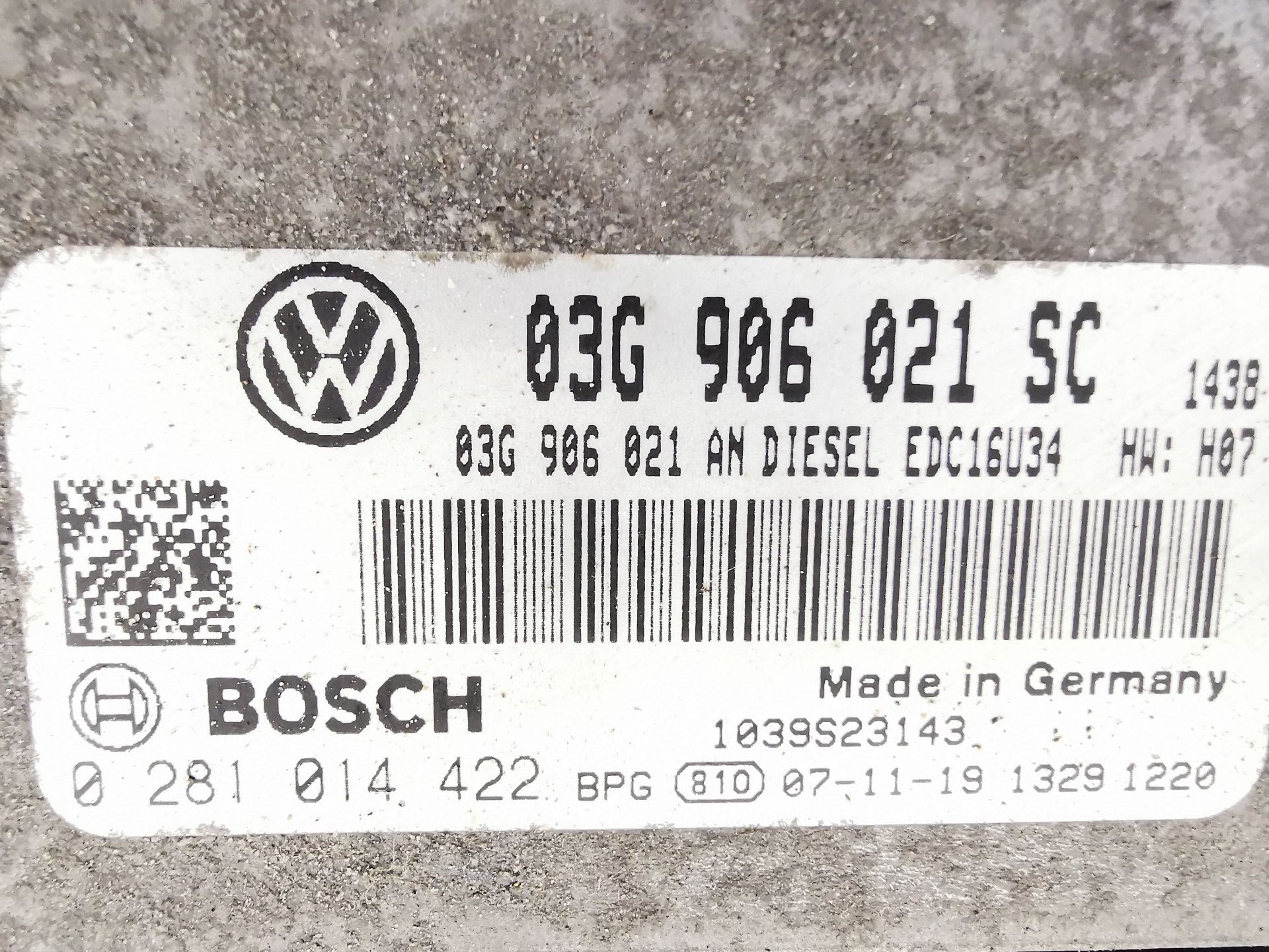 CENTRALITA MOTOR UCE SEAT LEON (1P1) 03G906021SC / 0281014422 / 03G906021AN 03G906021SC028101442203G906021AN - Vista 2