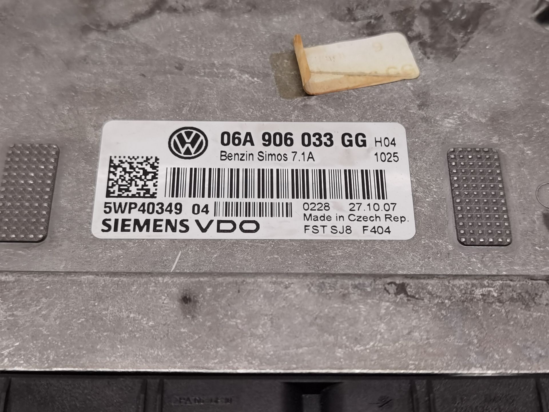 CENTRALITA MOTOR UCE VOLKSWAGEN GOLF V (1K1) 06A906033GG / 5WP40349 06A906033GG5WP40349 - Vista 2