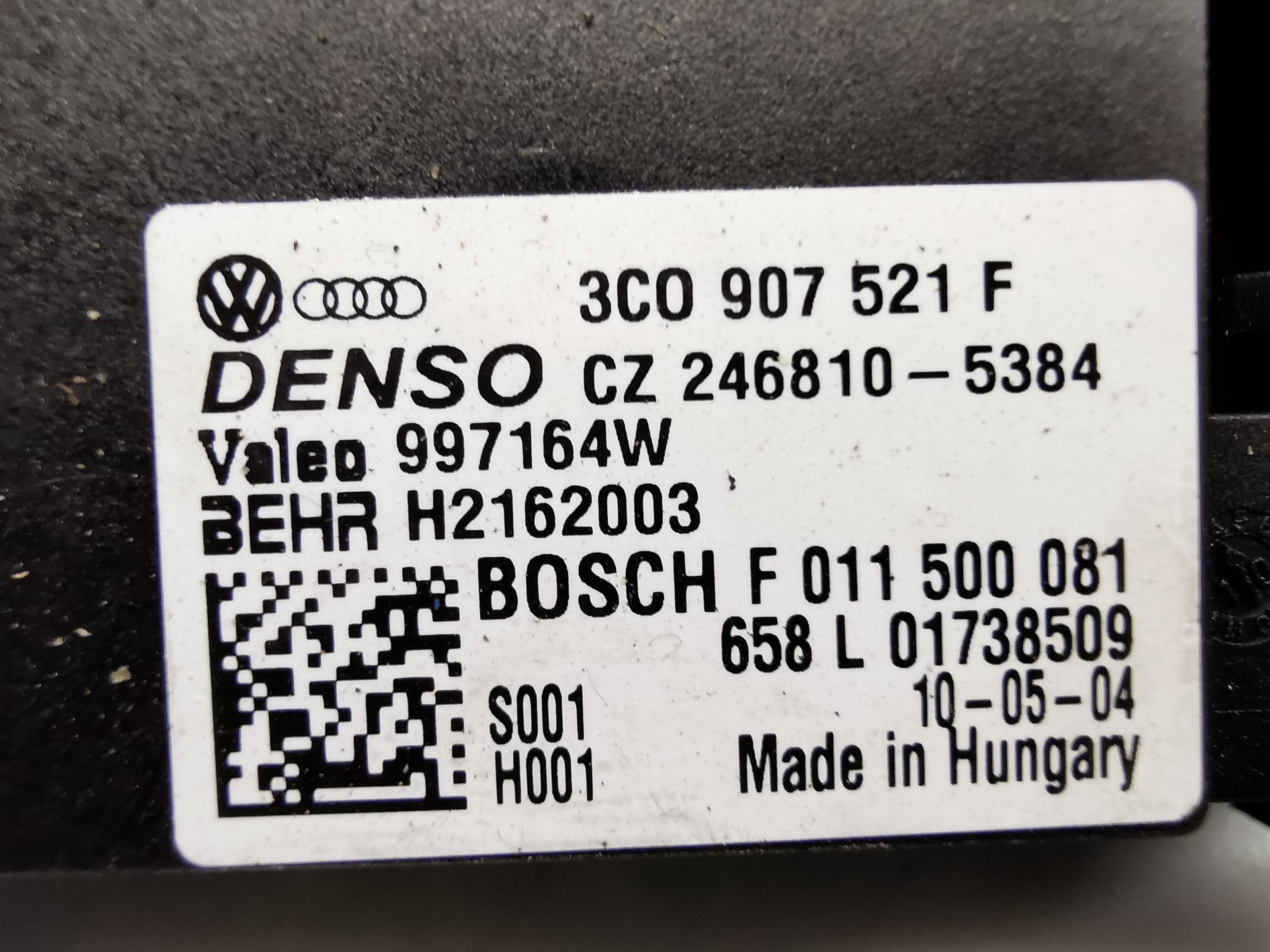RESISTENCIA CALEFACCIÓN SEAT LEON (1P1) 3C0907521F / CZ2468105384 / F011500081 3C0907521FCZ2468105384F011500081 - Vista 2