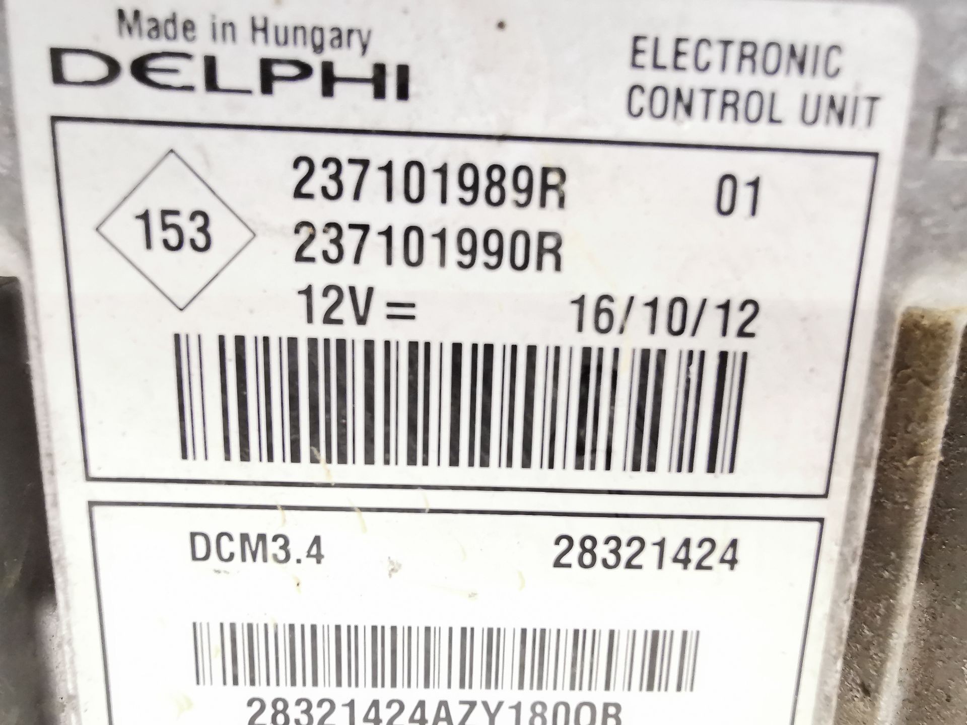 CENTRALITA MOTOR UCE RENAULT MODUS / GRAND MODUS (F/JP0_) 237101989R / 28321424 / 237101990R 237101989R28321424237101990R - Vista 3
