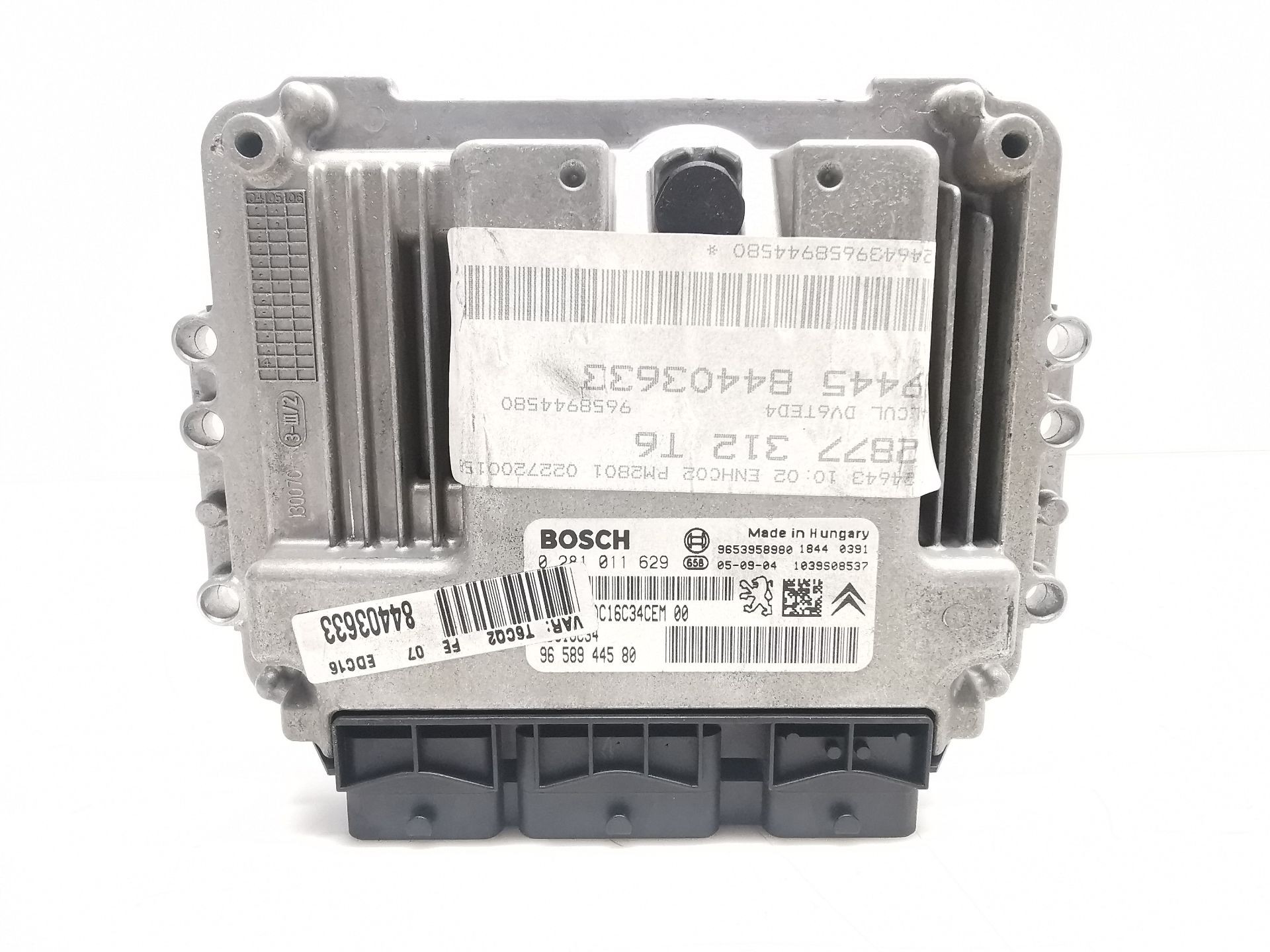 CENTRALITA MOTOR UCE PEUGEOT 307 SW (3H) 9658944580 / 0281011629 / 9653958980 965894458002810116299653958980 - Vista 2