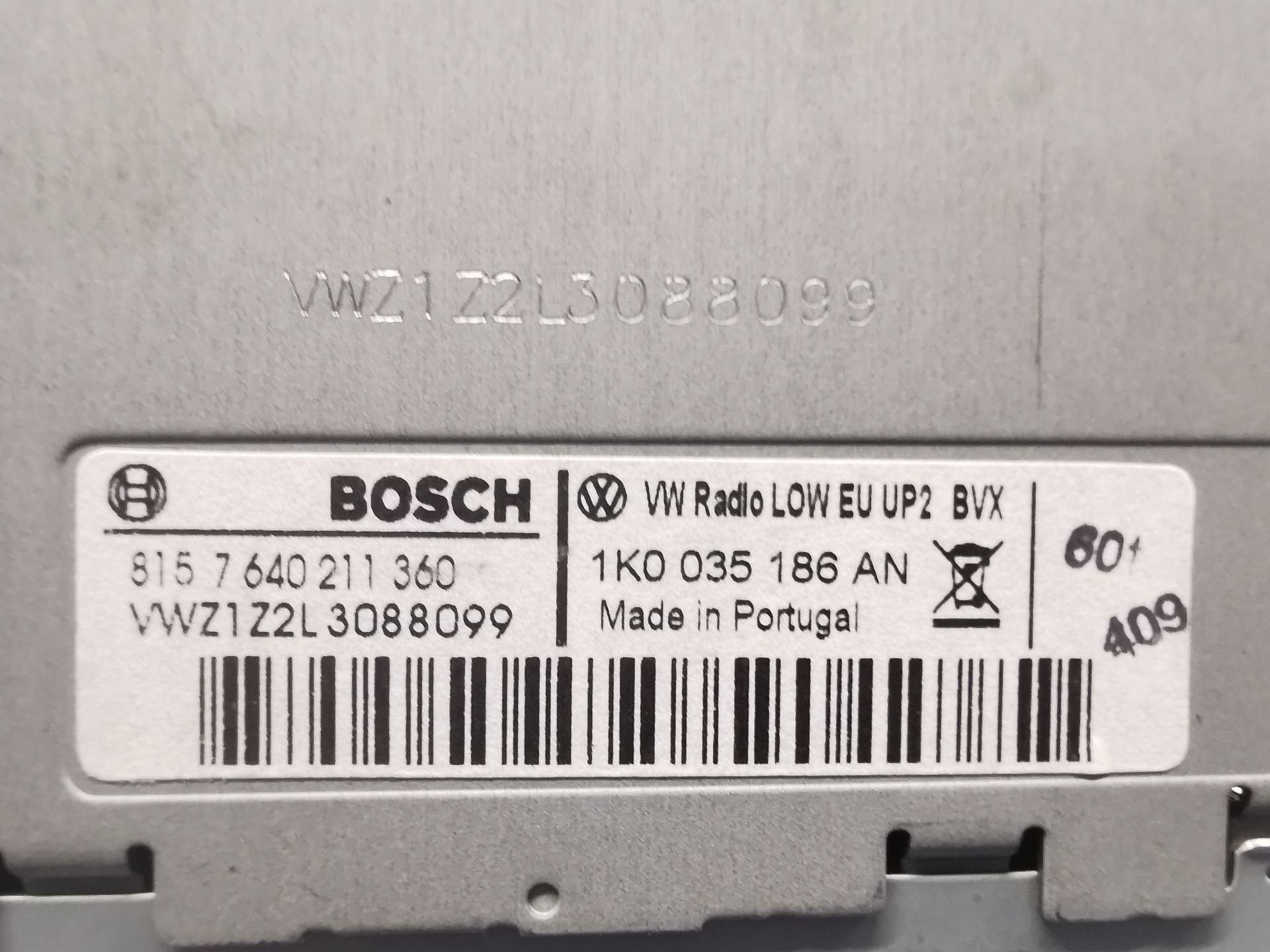 SISTEMA AUDIO / RADIO CD VOLKSWAGEN GOLF VI (5K1) 1K0035186AN 1K0035186AN - Vista 3