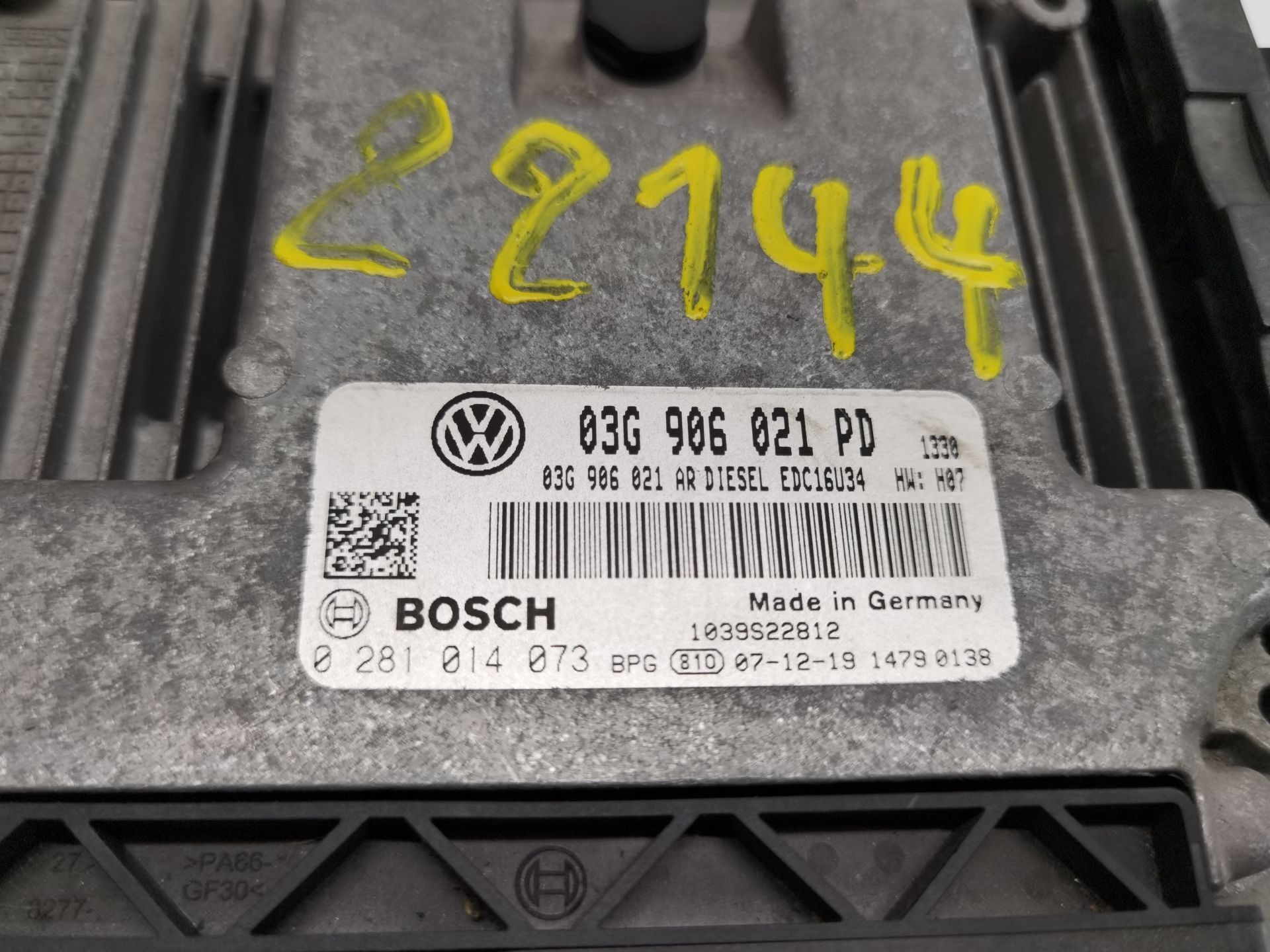 CENTRALITA MOTOR UCE VOLKSWAGEN CADDY III Monospace (2KB, 2KJ, 2CB, 2CJ) 03G906021PD / EDC16U34 / 0281014073 03G906021PDEDC16U340281014073 - Vista 3