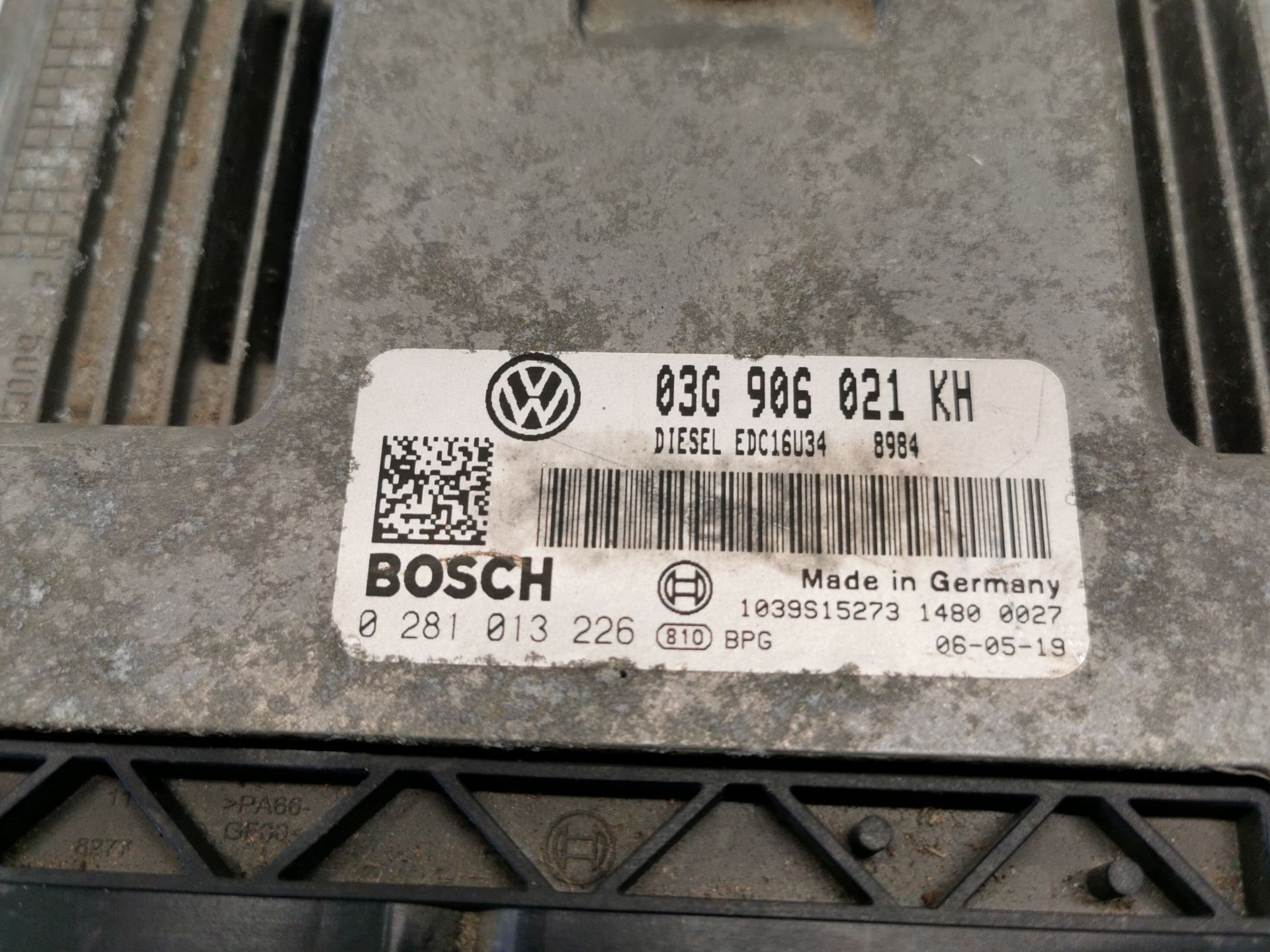 CENTRALITA MOTOR UCE VOLKSWAGEN GOLF V (1K1) 03G906021KH / 0281013226 03G906021KH0281013226 - Vista 3