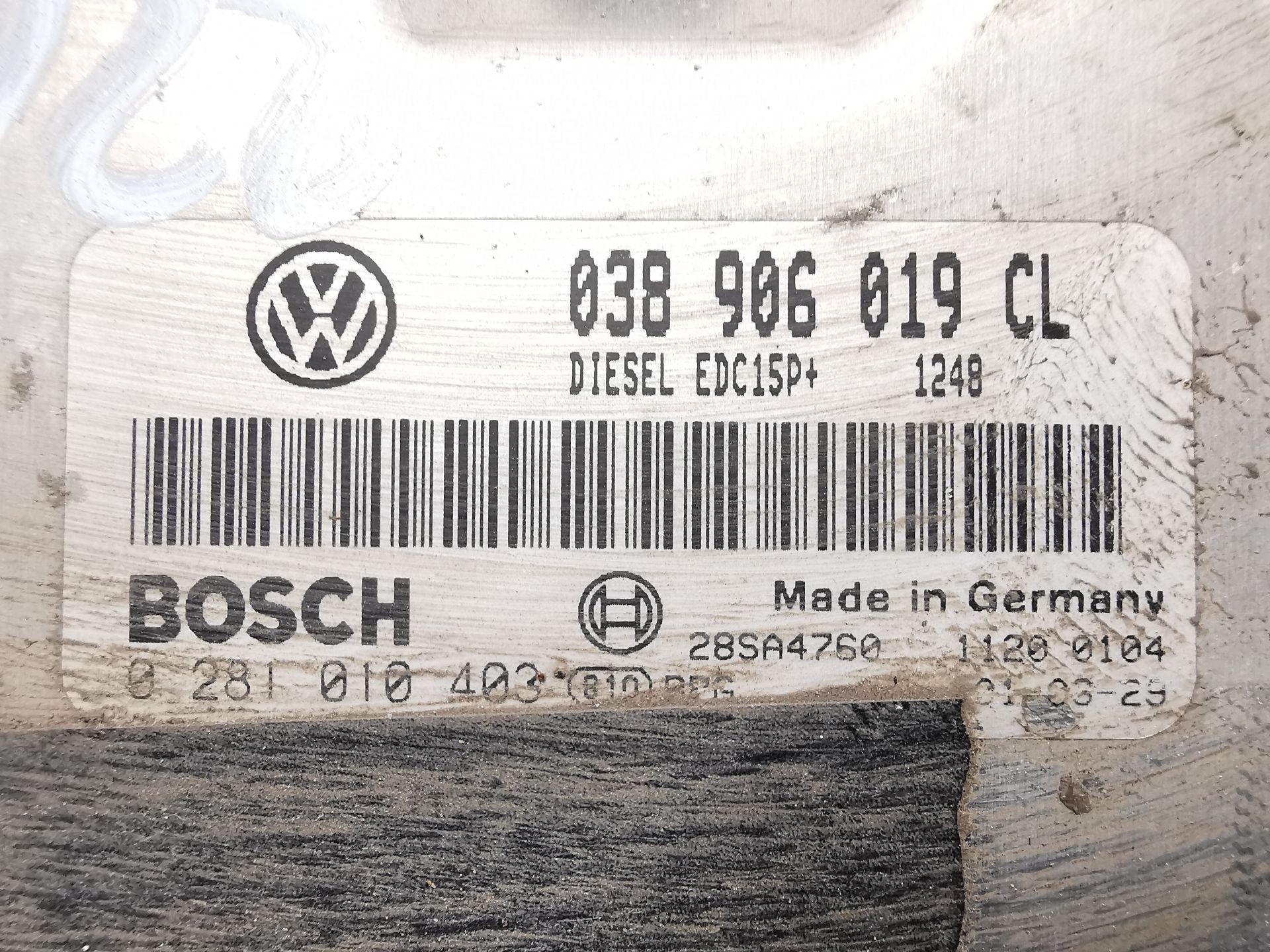 CENTRALITA MOTOR UCE SEAT TOLEDO II (1M2) 038906019CL / EDC15P / 0281010403 038906019CLEDC15P0281010403 - Vista 3