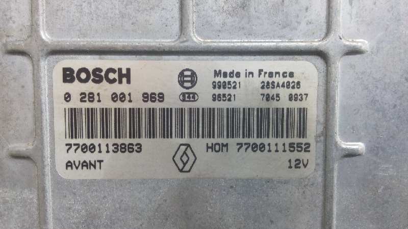 CENTRALITA MOTOR UCE RENAULT MEGANE I COUPE FASE 2 (DA..) 7700113863 / 7700111552 / 0281001969 770011386377001115520281001969 - Vista 2