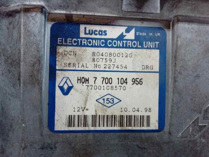 CENTRALITA MOTOR UCE RENAULT KANGOO (F/KC0) HOM7700104956 / R04080012G / 7700108570 HOM7700104956R04080012G7700108570 - Vista 2