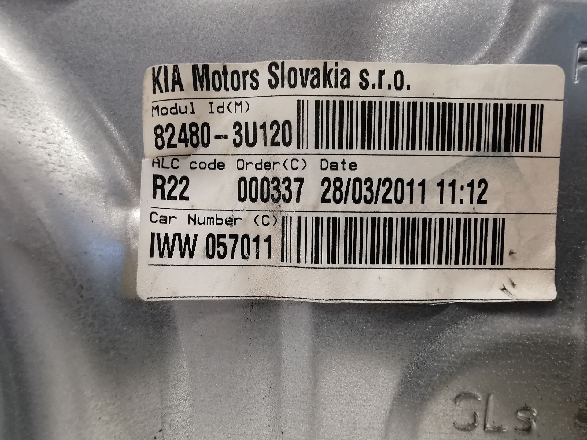 ELEVALUNAS DELANTERO DERECHO KIA SPORTAGE III (SL) 824813U000 / 000337 / 824803U120 824813U000000337824803U120 - Vista 2
