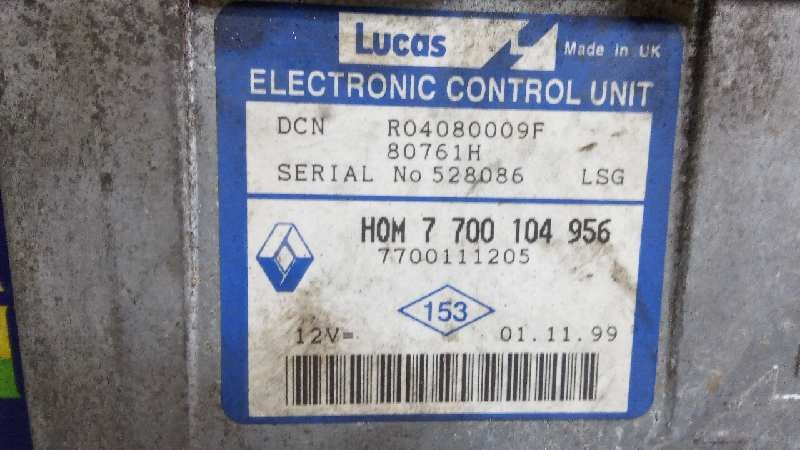 CENTRALITA MOTOR UCE RENAULT CLIO II FASE I (B/CBO) HOM7700104956 / R04080009F / 7700111205 HOM7700104956R04080009F7700111205 - Vista 2