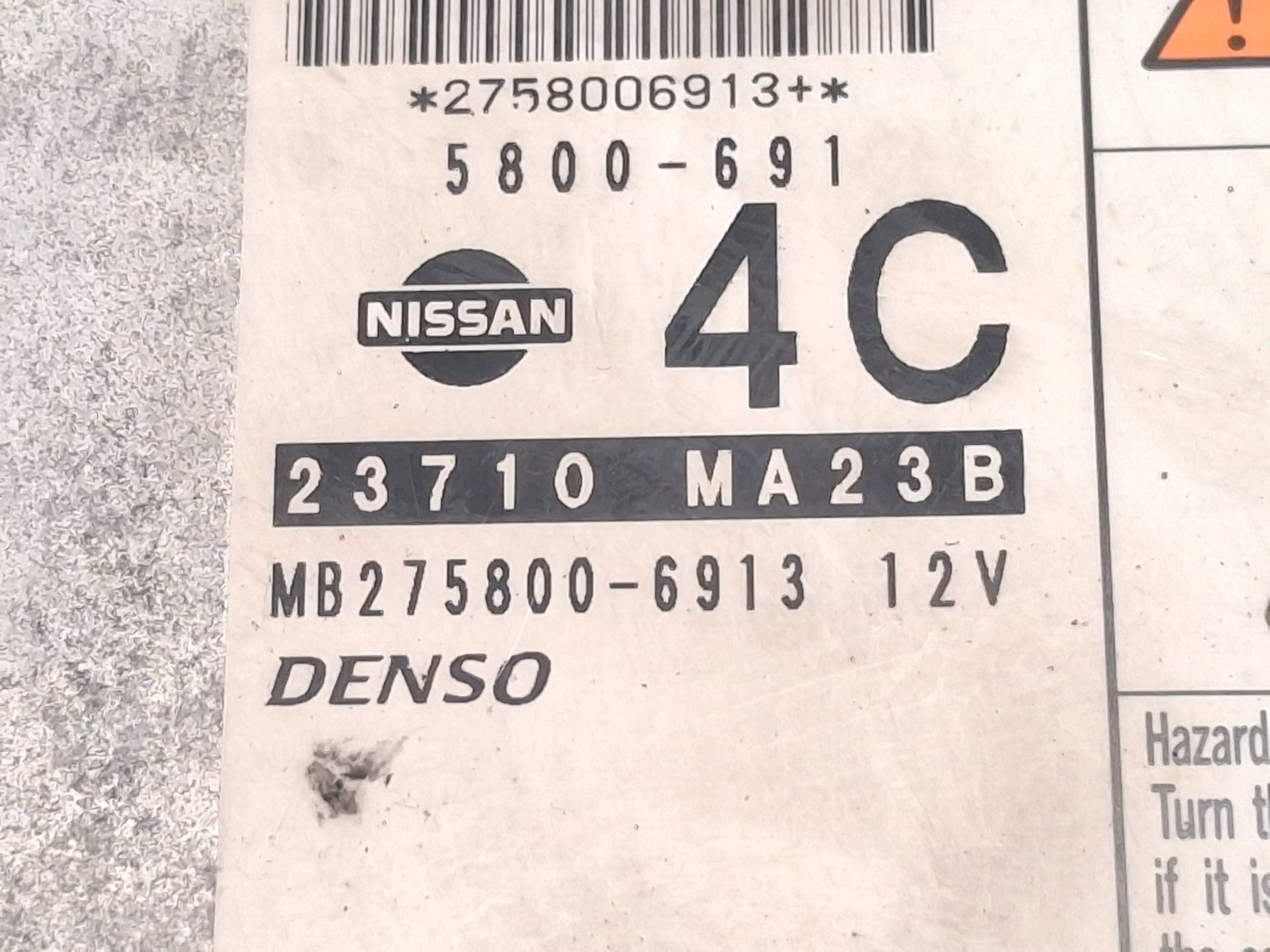 CENTRALITA MOTOR UCE NISSAN CABSTAR (F24M, F24W) 23710MA23B / MB2758006913 23710MA23BMB2758006913 - Vista 2