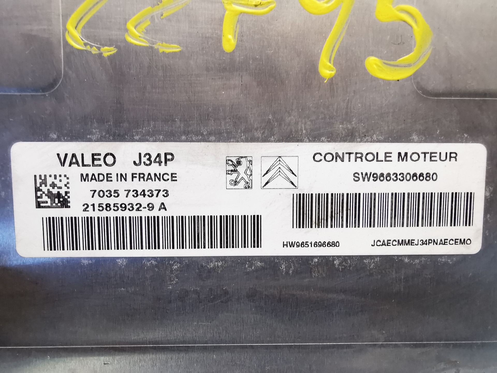 CENTRALITA MOTOR UCE PEUGEOT 207/207+ (WA_, WC_) SW9663306680 / 7035734373 SW96633066807035734373 - Vista 2