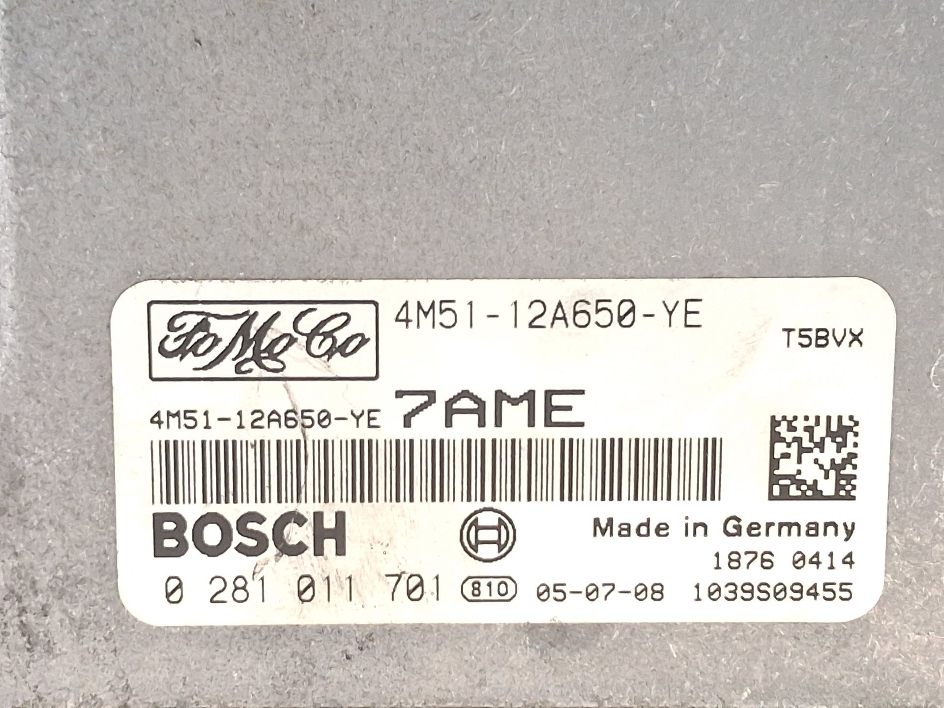 CENTRALITA MOTOR UCE FORD FOCUS II (DA_, HCP, DP) 4M5112A650YE / 0281011701 4M5112A650YE0281011701 - Vista 3