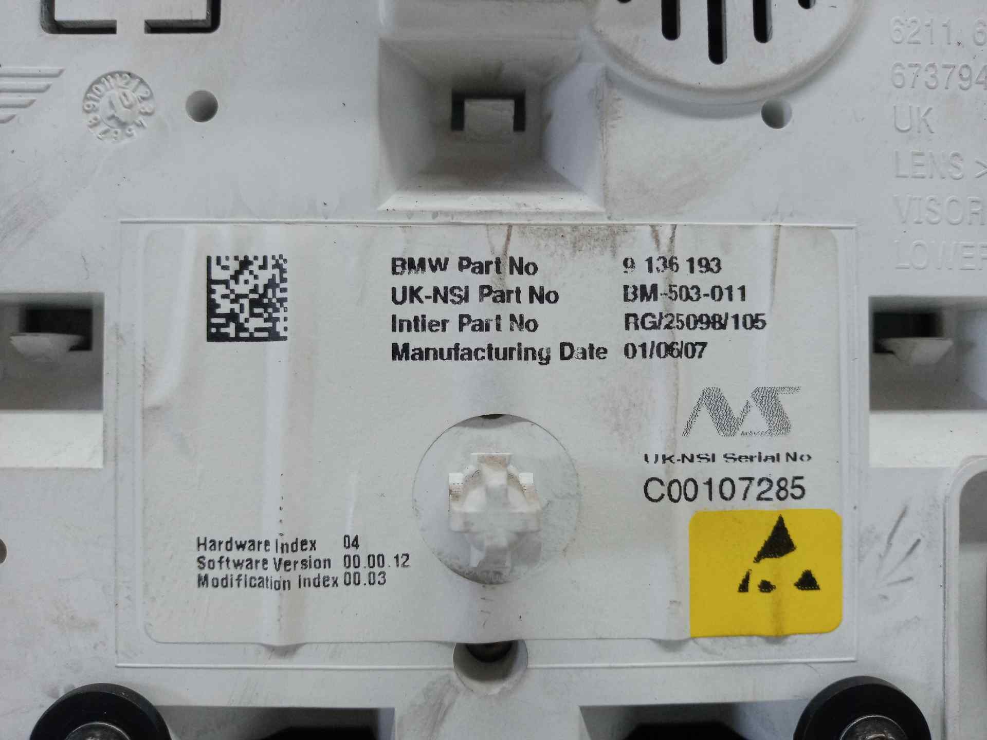 CUADRO INSTRUMENTOS MINI MINI (R56) 9136193 / C00107285 9136193C00107285 - Vista 3