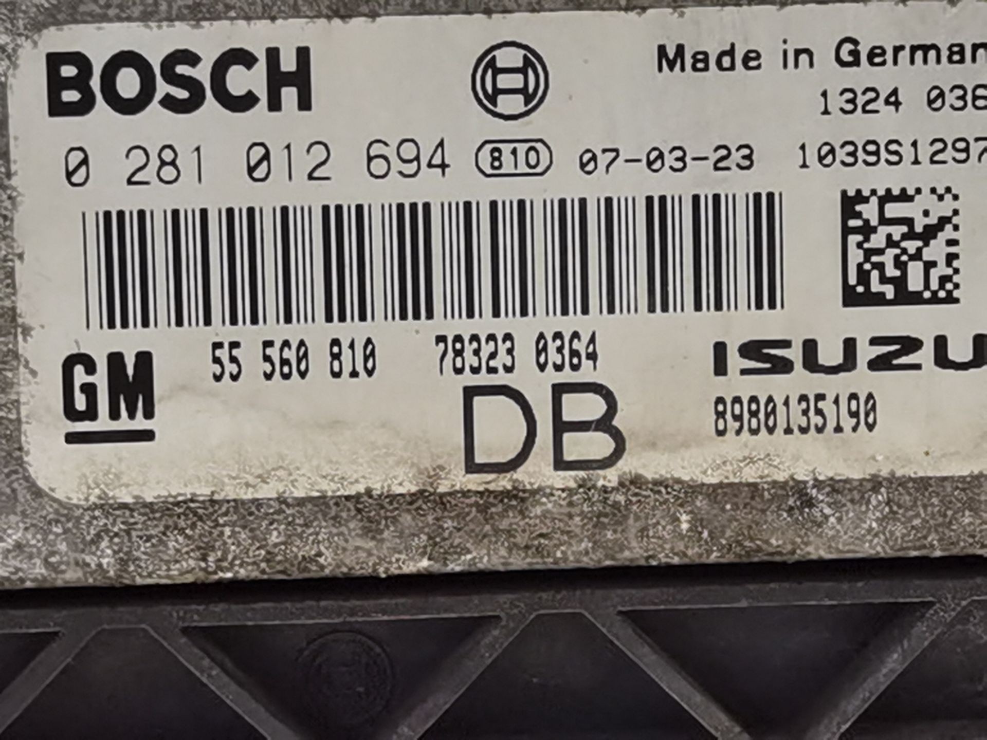 CENTRALITA MOTOR UCE OPEL ASTRA H (A04) 8980135190 / 55560810DB / 0281012694 898013519055560810DB0281012694 - Vista 3