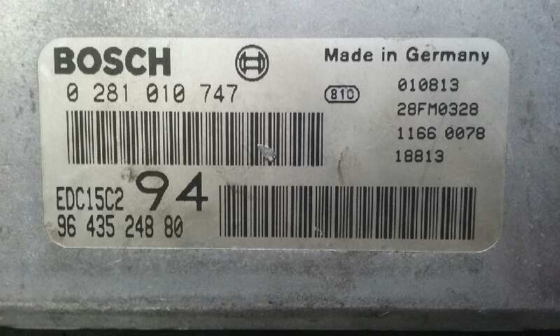 CENTRALITA MOTOR UCE PEUGEOT 307 (S1) 9643524880 / 0281010747 96435248800281010747 - Vista 2