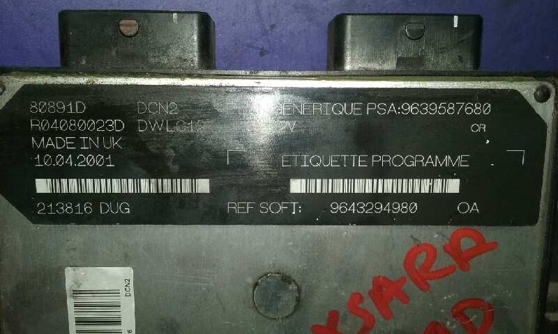 CENTRALITA MOTOR UCE PEUGEOT 206 BERLINA 9639587680 / 9643294980 96395876809643294980 - Vista 2