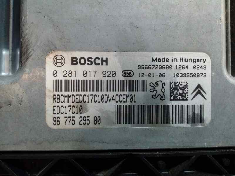 CENTRALITA MOTOR UCE CITROËN C3 9677529580 / EDC17C10 / 0281017920 9677529580EDC17C100281017920 - Vista 2