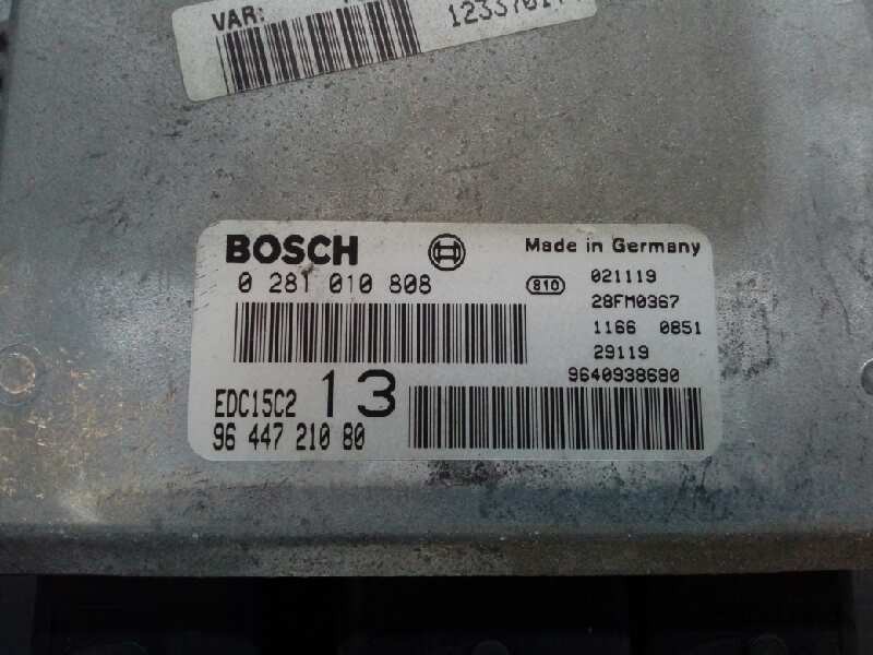 CENTRALITA MOTOR UCE CITROËN C5 BERLINA 0281010808 / 9640938680 / 9644721080 028101080896409386809644721080 - Vista 2