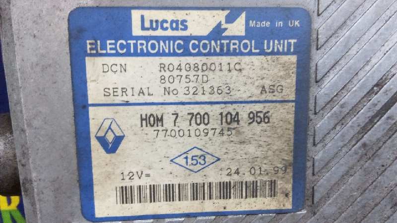 CENTRALITA MOTOR UCE RENAULT MEGANE I SCENIC (JA0) 7700104956 / R04080011C / 7700109745 7700104956R04080011C7700109745 - Vista 2